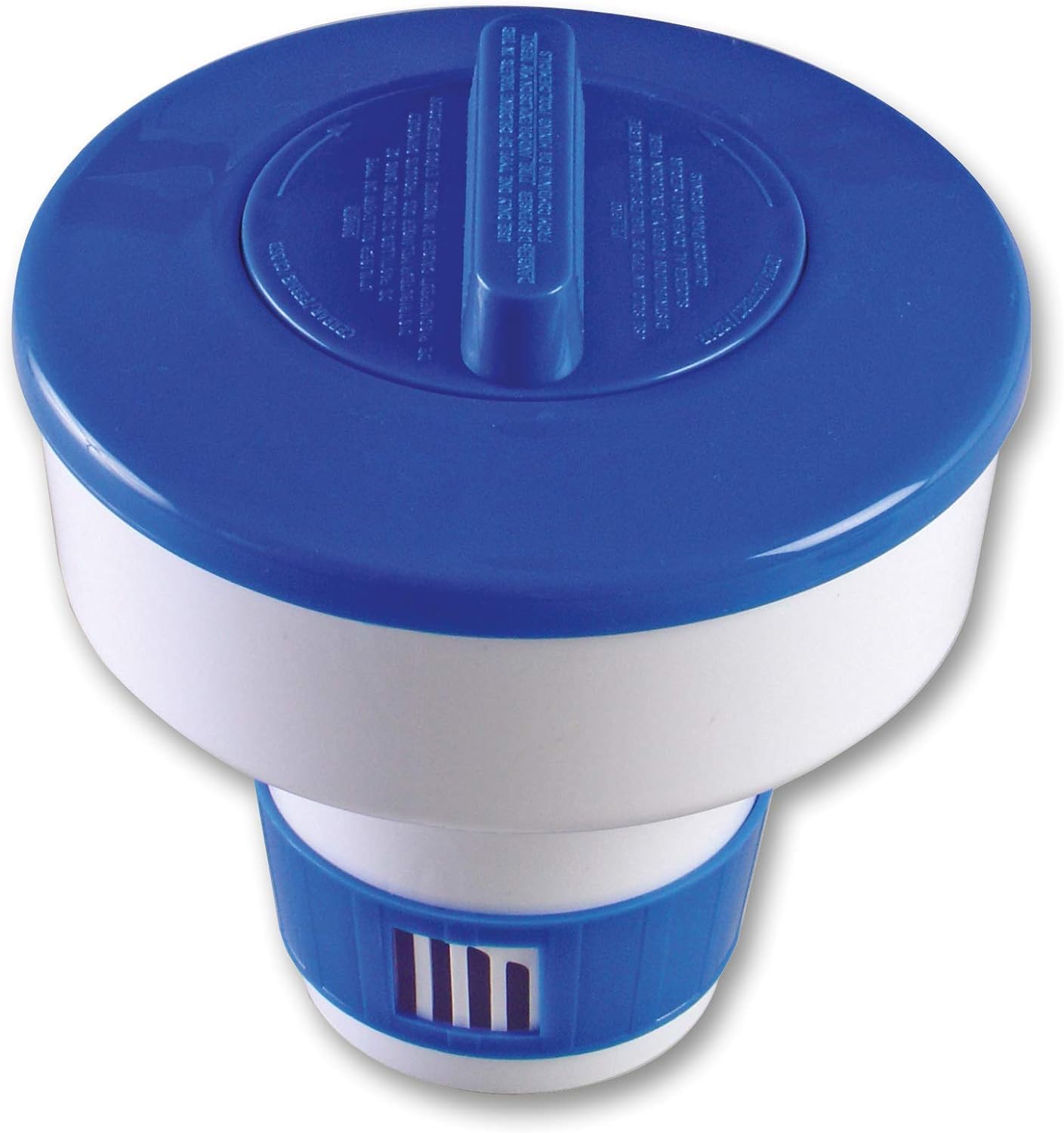 SIQUA Dispensador de Cloro Flotante, Ajustable, Mediano para Piscina. Capacidad para Pastillas de 200 g