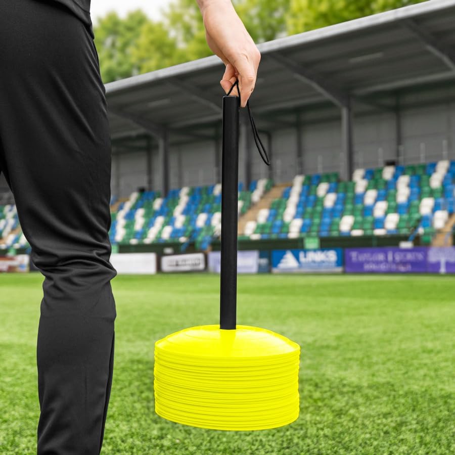 FORZA Training Equipment Carriers & Holders Set – Cone Holder, Hurdle Carrier, Bib Ring & Strap for Sports Storage