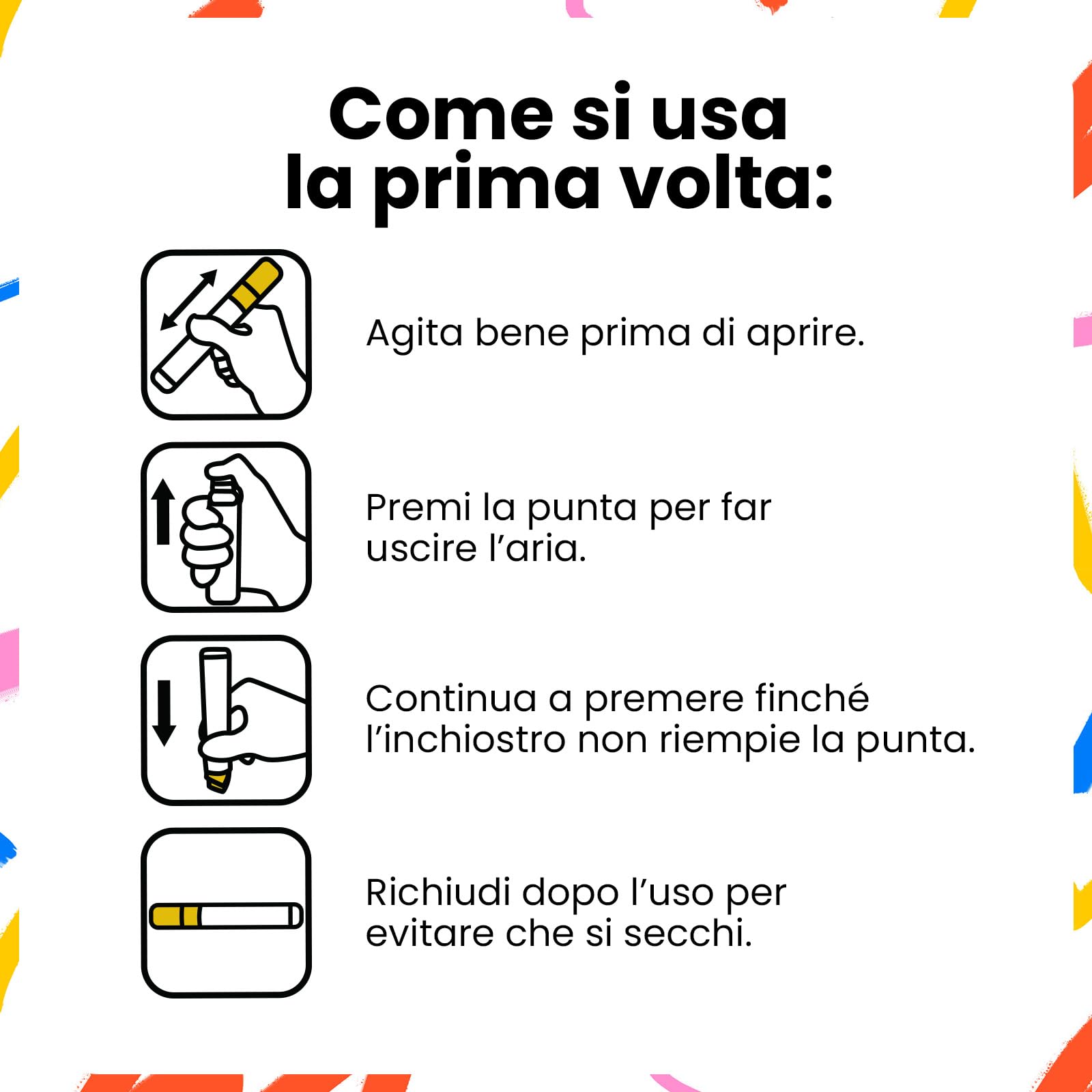 ZENO Pennarelli Acrilici Jumbo – 12 Colori Vivaci, Punta Chisel 3-in-1 da 15 mm, Pennarelli Vernice Waterproof per Legno, Sassi, Tessuto, Vetro, Poster, DIY, Bambini e Artisti