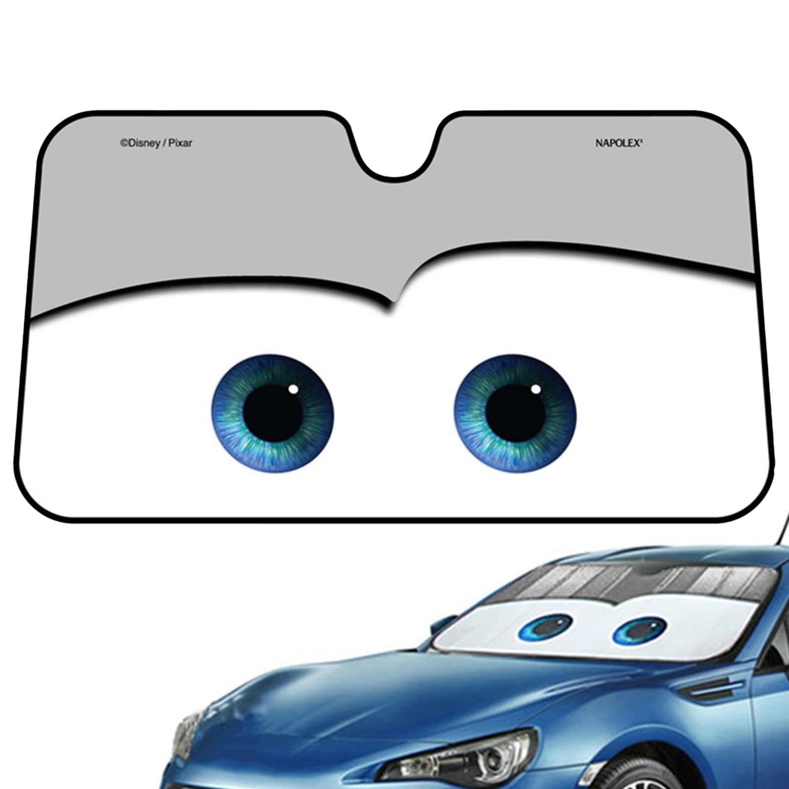 Lindo patrón de dibujos animados coche parabrisas Parasol | Visera de coche de dibujos animados, 130 x 70 cm, visera para ventana frontal de coche, bloquea los rayos UV, mantiene su vehículo fresco