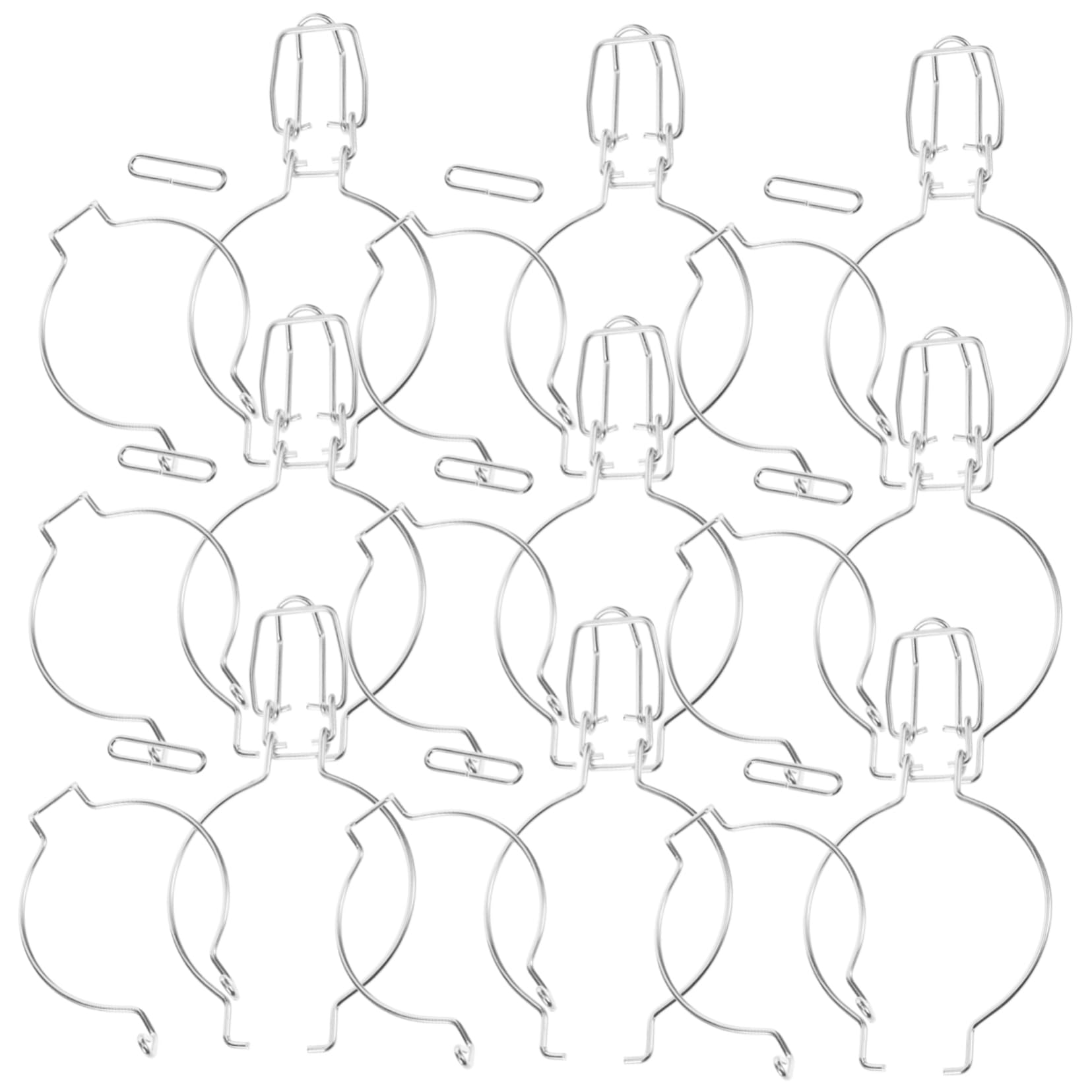 ABOOFAN 30pièces Boucle Métallique De Scellement pour Bocaux Verre Système De Verrouillage par Fil Inoxydable Accessoires Étanches pour Récipients Verre Pratique