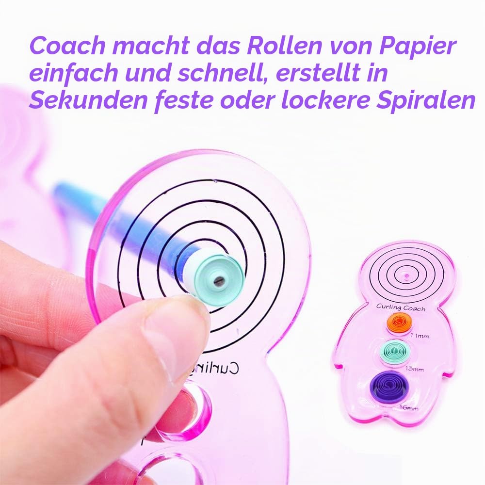 Hyber&Cara 19 Stück Papier Quilling Werkzeug Set mit 45 Farben 900 Papierstreifen Breite 5mm Quilling Schimmel Board Korkplatte