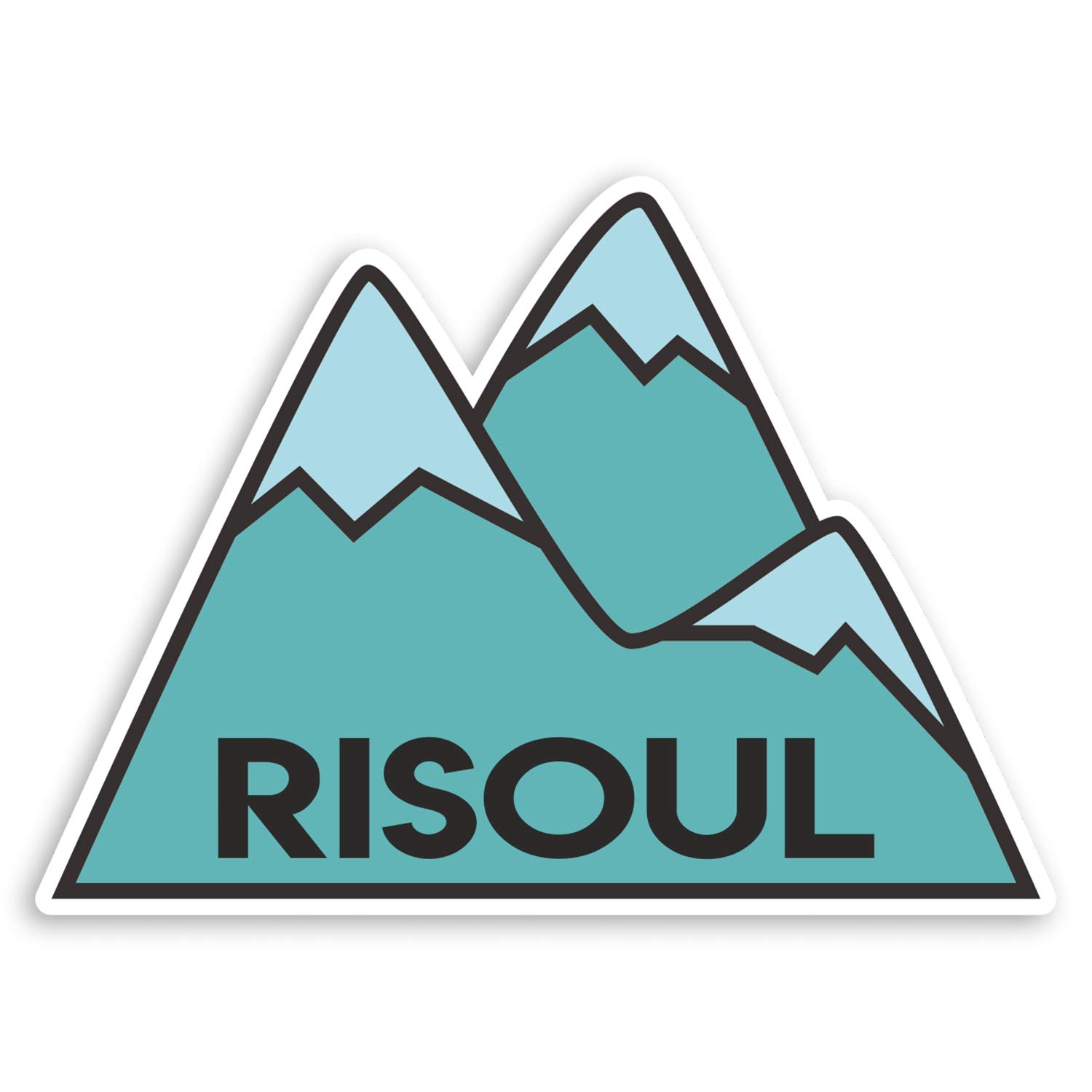 Destination Vinyl Ltd Multi 2 X 10Cm Risoul France Vinyl Stickers - Ski Mountain Luggage Sticker #31604 (10Cm Wide)