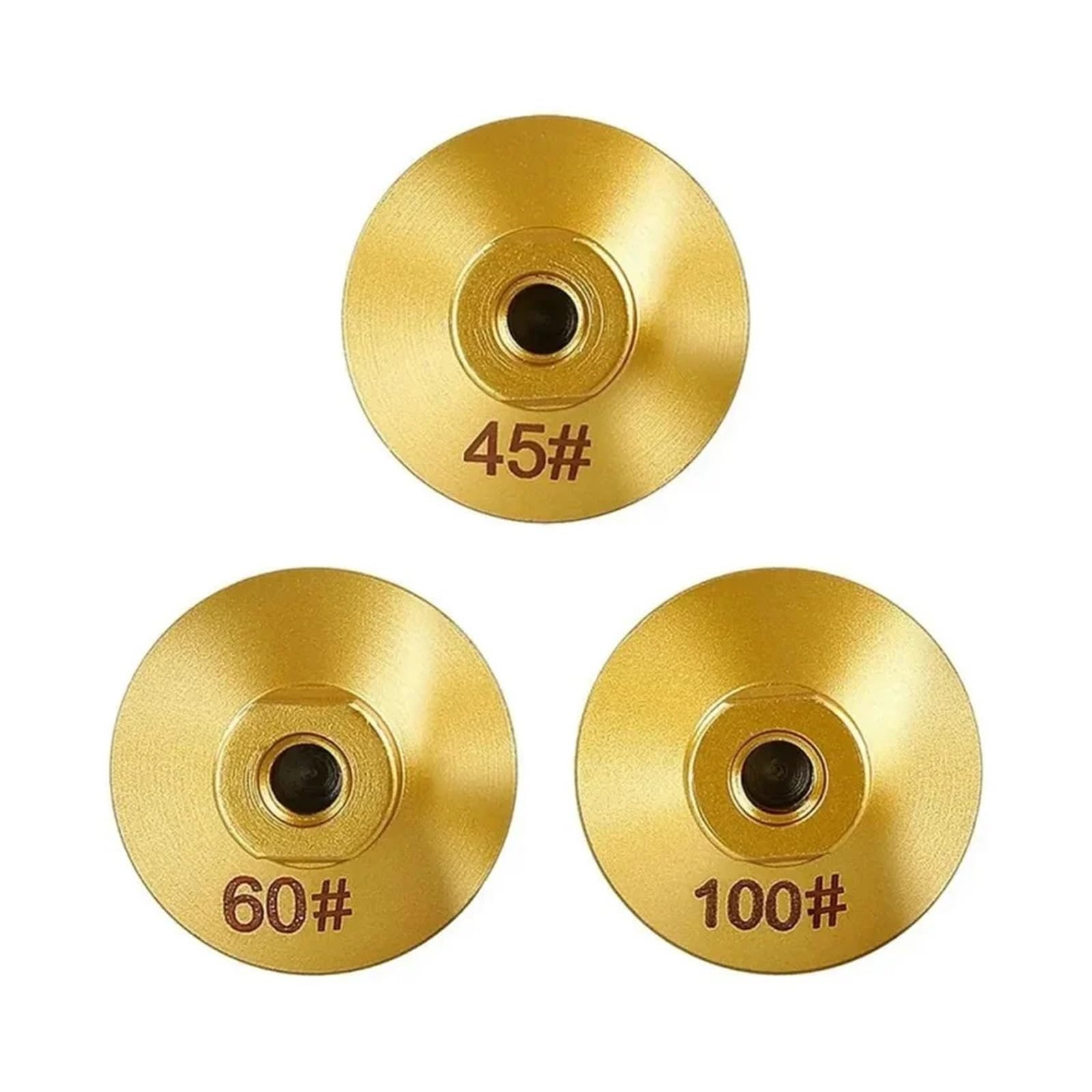 Cijufoi 3Pc M10(45-60-100Grit) M10 M14 Diamond Brazed Flat Grinding Head Polishing Stone Granite Quartz Glass Counter Top Trimming Angle Grinder Abrasive Pad
