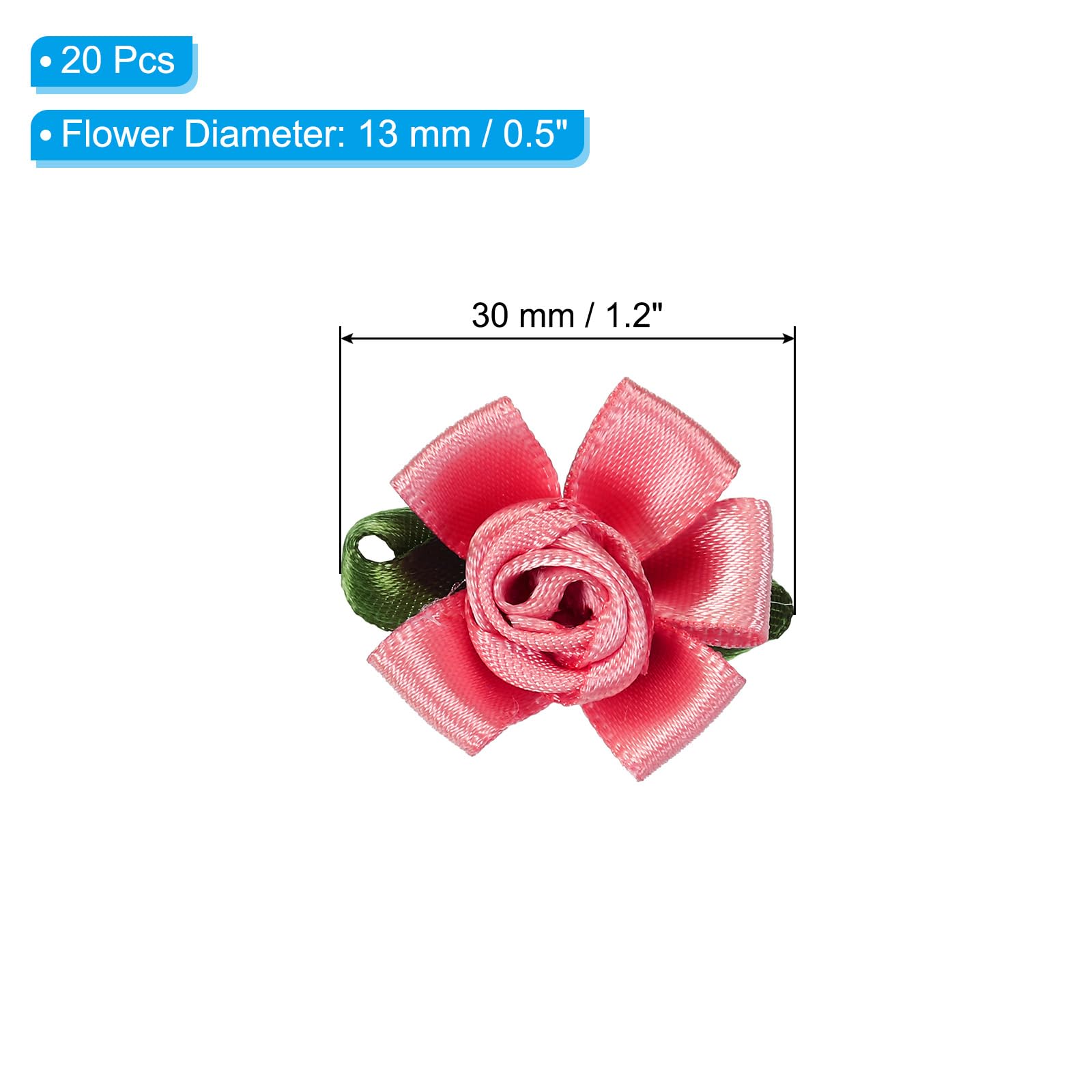 PATIKIL Mini Satin Ribbon Roses - Image 2