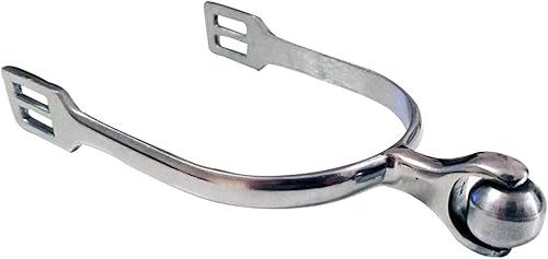 Just E Joy Horse Spurs Western - Espuelas de acero inoxidable con bola de rodillo para botas ecuestres para hombres y mujeres amantes de la
