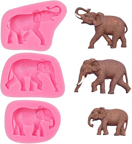 Nifocc Molde de silicona para elefante, fondant, chocolate, dulces, herramienta de decoración de cupcakes, para decoración de tartas, arcilla