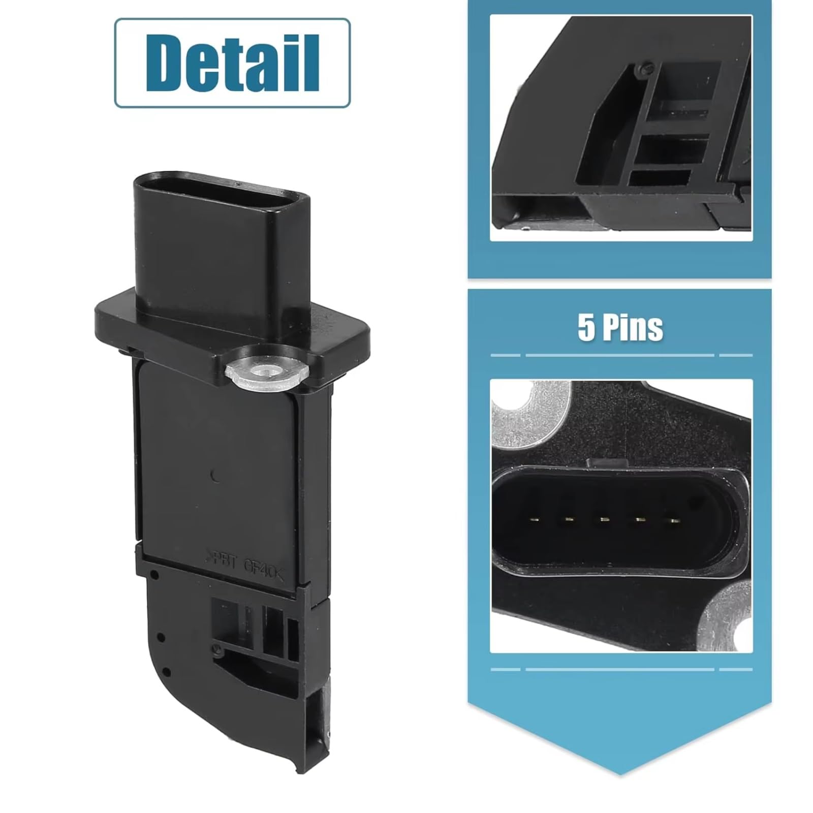 Sensor MAF Coche Para Para A3 Para 8P Para A4 Para TT Sensor Medidor Flujo Aire Masivo 5 Pines 06F906461A
