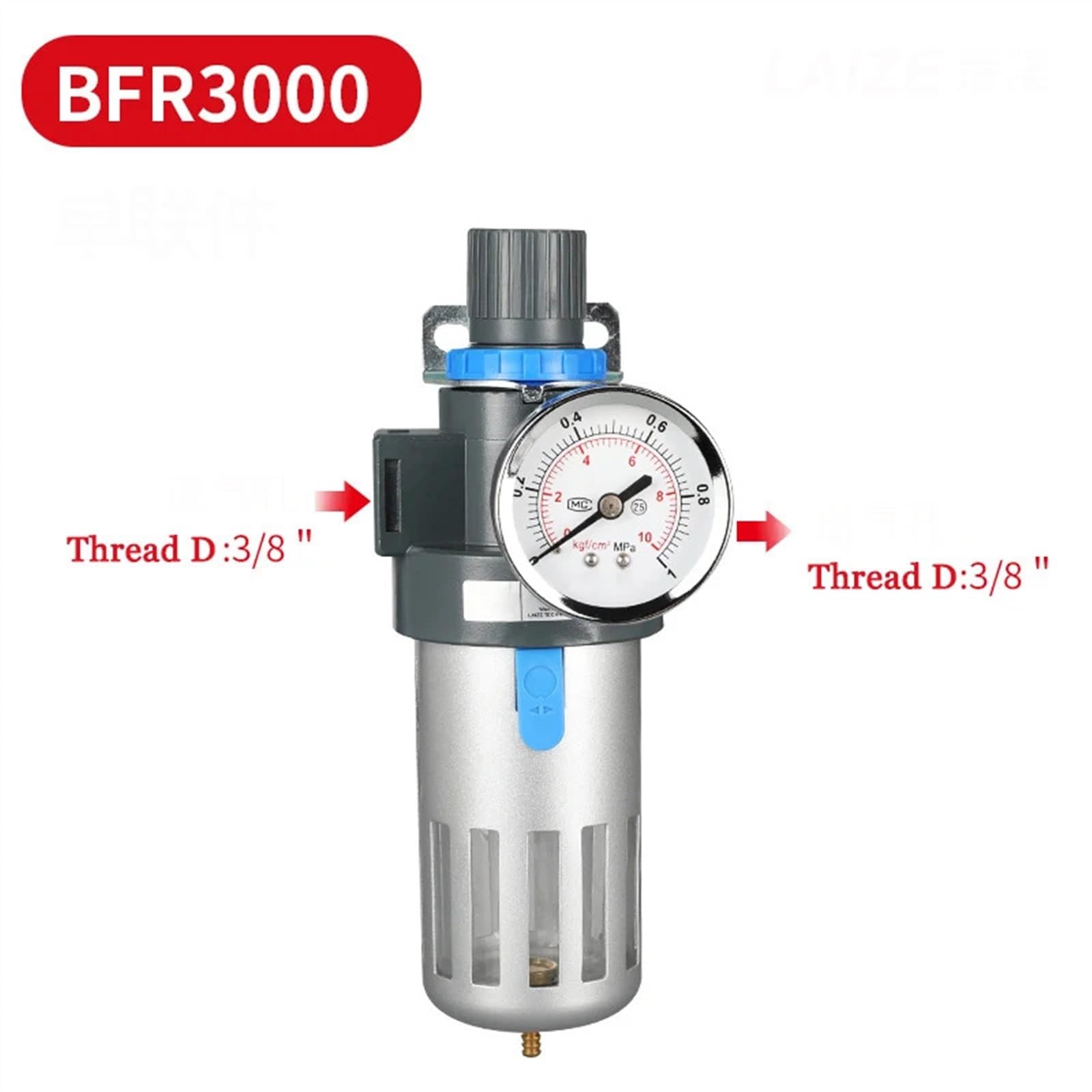 BC2000 urządzenie do uzdatniania powietrza separator wody olej procesor filtr smarownica regulator ciśnienia sprężarki powietrza (BFR3000)