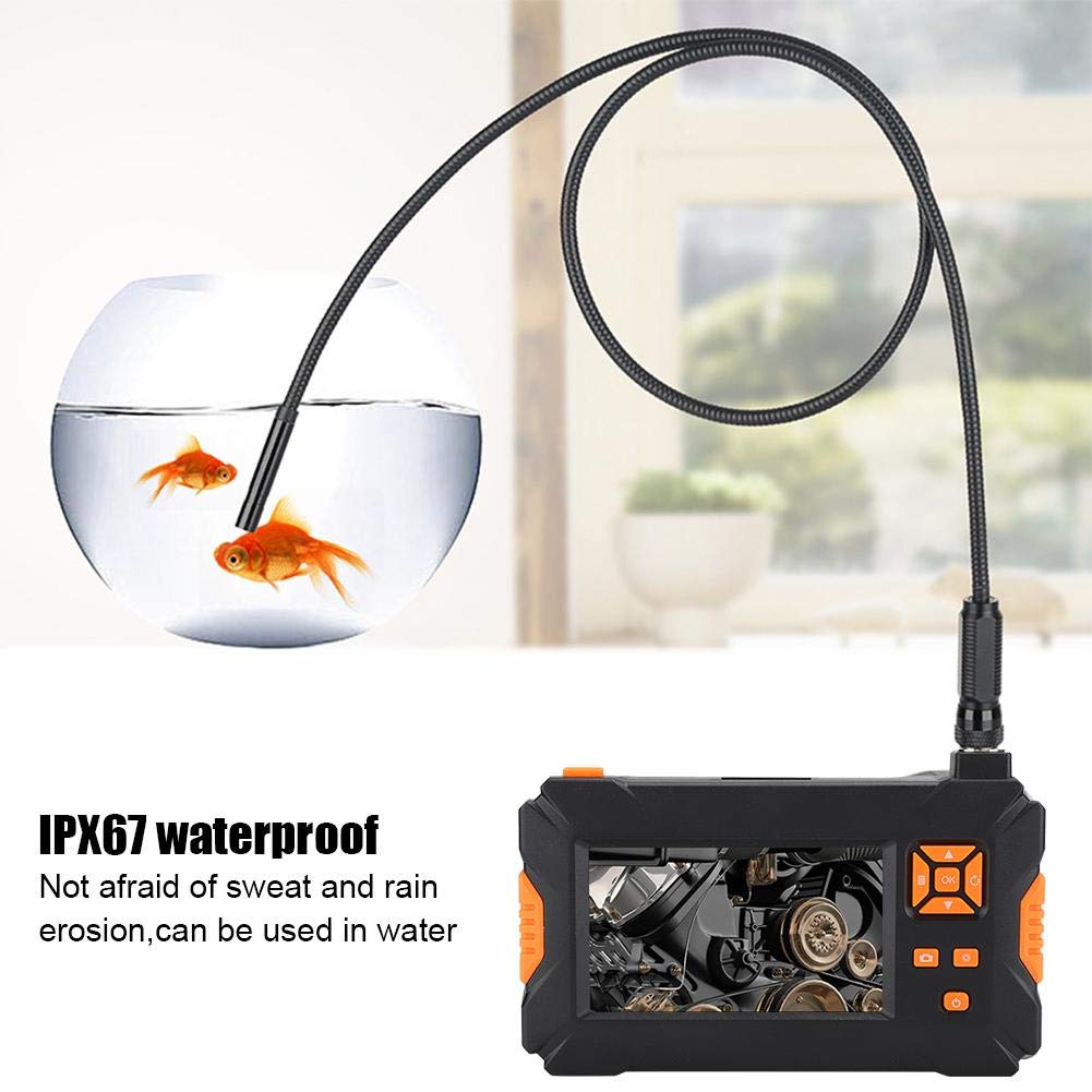 VBESTLIFE Endoskop, 4,3 Zoll Farb-LCD-Display 1920x1080P 4CM-500CM Brennweite 70° Betrachtungs-Endoskop-Kamera, IPX67 Wasserdicht, Eingebettete Beleuchtung(1 Meter)
