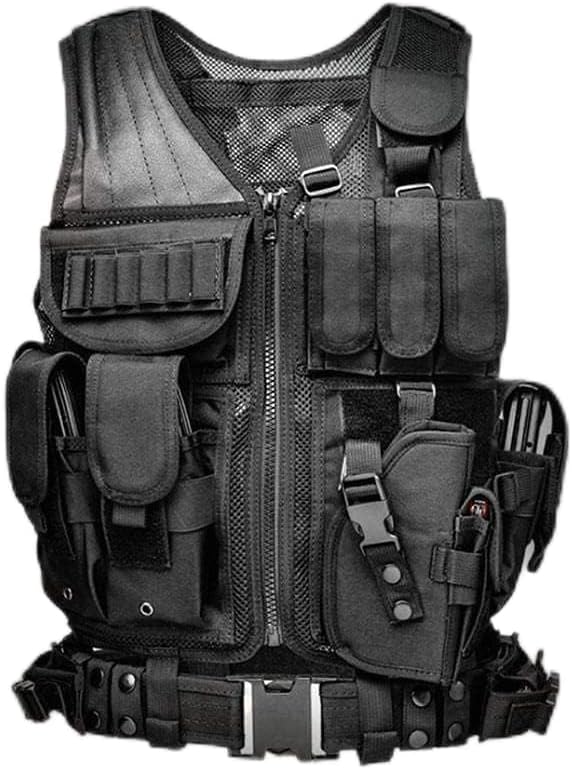 Tactical Molle Military Airsoft Paintball Assault SWAT Vest - Lightweight and Breathable