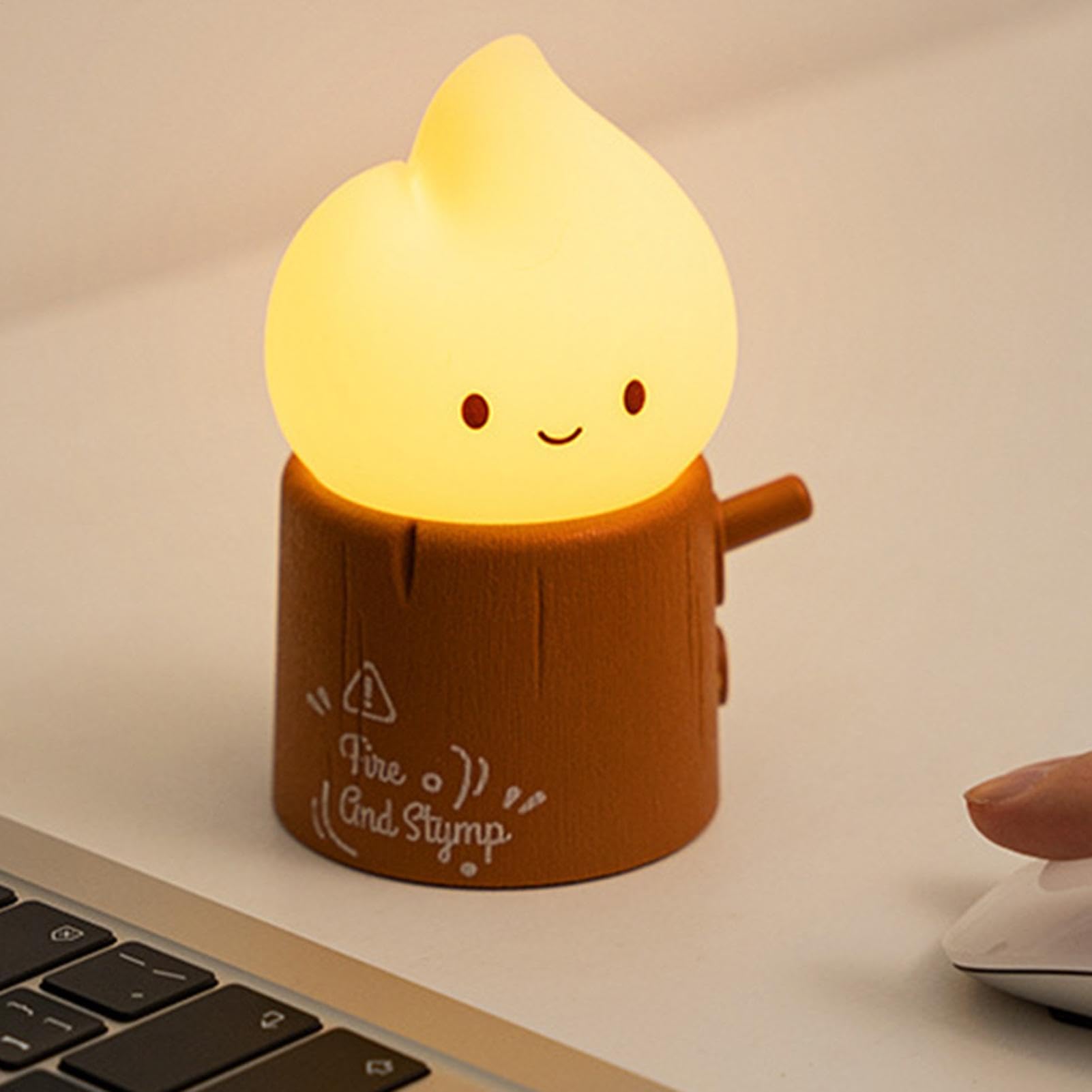 Lampki nocne dla dzieci, lampki nocne dla dzieci,Regulowana lampka nocna w kszta?cie p?omienia pnia drzewa - Mi?kkie ?wiat?o lampka nocna lampa sto?owa na biurko na urodziny Halloween ?e narodzenie