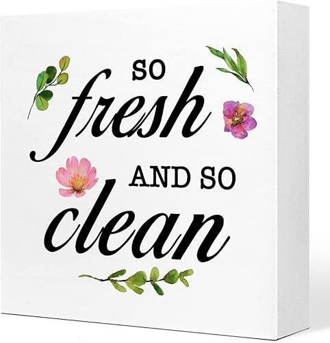 Miniatura 7 de Letrero con texto en inglés «Hello There Handsome», placas de madera inspiradoras, divertido letrero de caja de madera para baño, decoración de baño