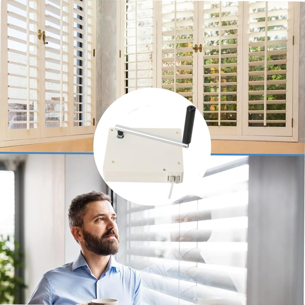 Avvolgitore a manovella per tapparelle, avvolgicavo con cinghia da 5 m, avvolgitore per cinghie fino a 14 mm, con infila automatica