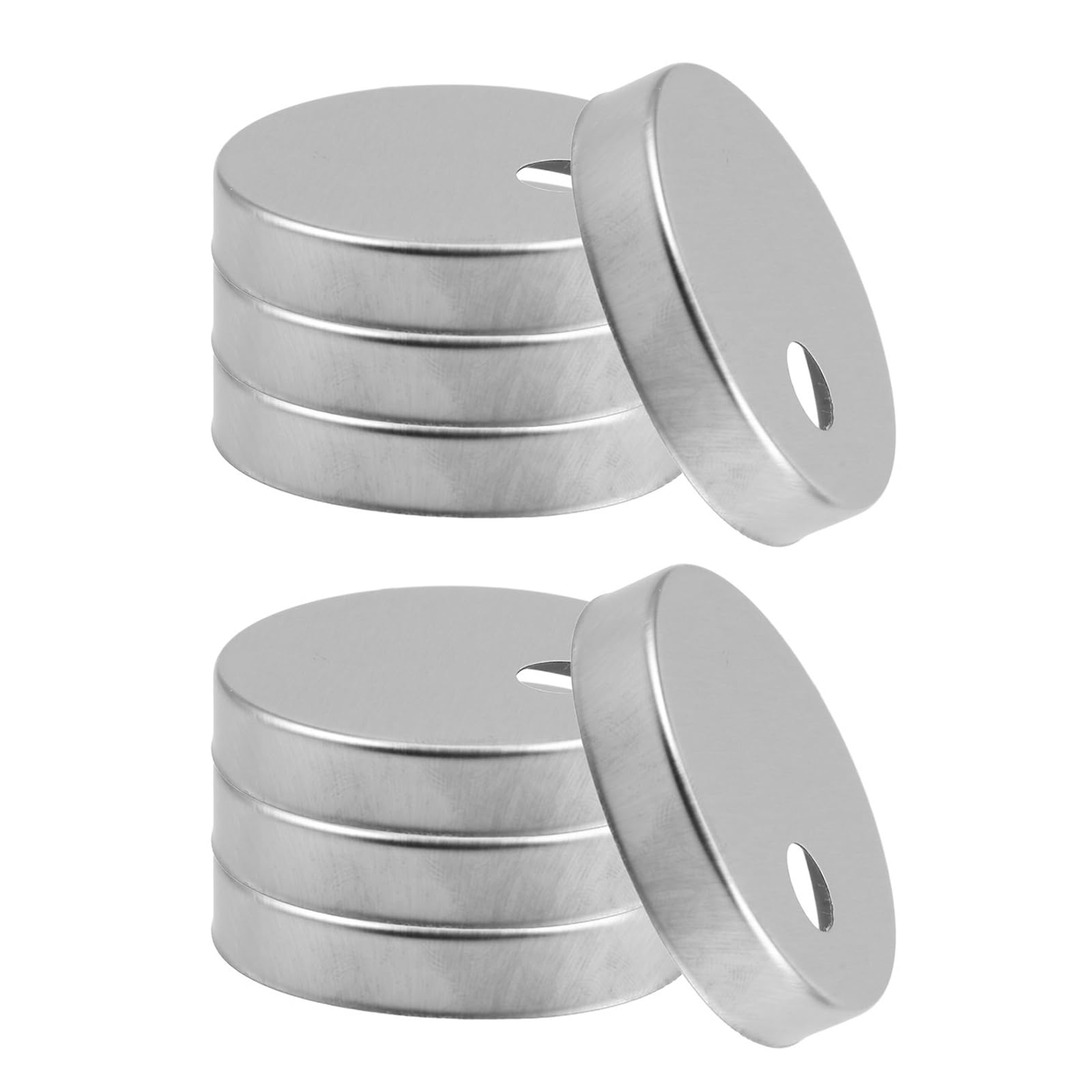 VILLCASE 8 Stück Wc Scharniere Abdeckungen aus Edelstahl 55mm Dekorative Befestigungen für Wc Sitze Universell Passend Einfache Montage Hygienisch und Pflegeleicht