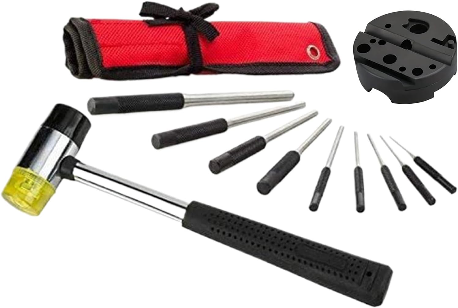 Punch Kit,Heavy Duty Repair Removal Tools - Fast Removing Roll Pin Punch Set,for Automotive Metalworking Watch Jewelry Furniture Machinery Mechanic Machinist