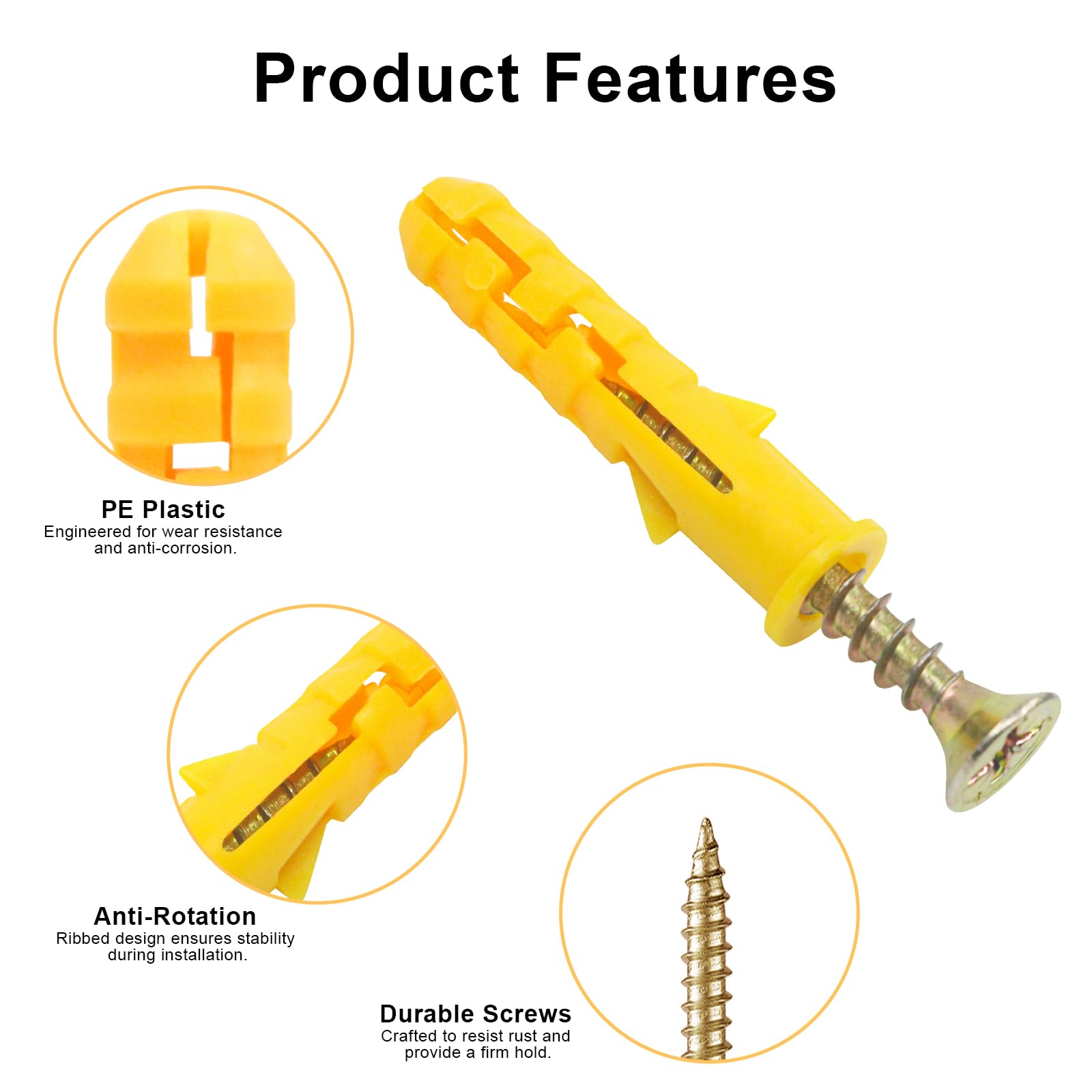 360 Pezzi Tasselli Universali Con Vite Assortiti, Corto/Lungo