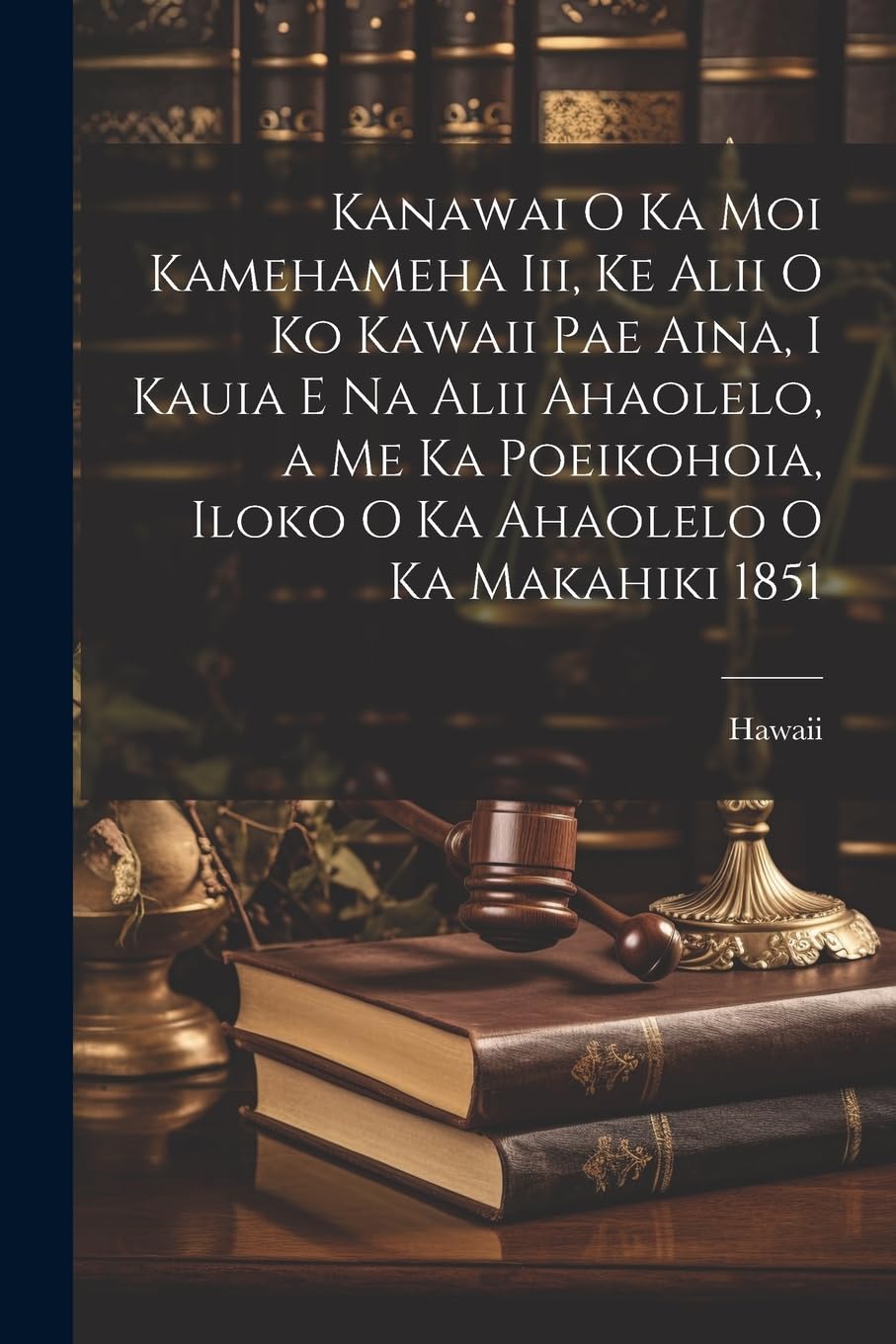 Kanawai O Ka Moi Kamehameha Iii, Ke Alii O Ko Kawaii Pae Aina, I Kauia E Na Alii Ahaolelo, a Me Ka Poeikohoia, Iloko O Ka Ahaolelo O Ka Makahiki 1851
