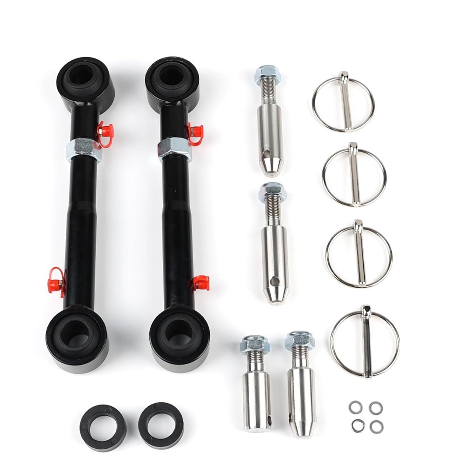 Stabilizator samochodowy Pasuje do Jeepa Wranglera 07-18 JK JKU 2,5-6" podnośniki samochodowe czarne regulowane przednie łączniki stabilizatora rozłączniki