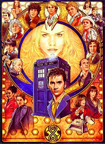 MLKLL Doctor Who Pittura Diamante 5D Pittura Diamante intarsiata a Punto Croce Fai da Te Set Regalo Artigianale(23.6x35.4inch)