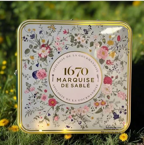 La Sablésienne, Bouquet Sauvage (Wild Bouquet) French Shortbread in Decorative Metal Tin, 400 g, Imported