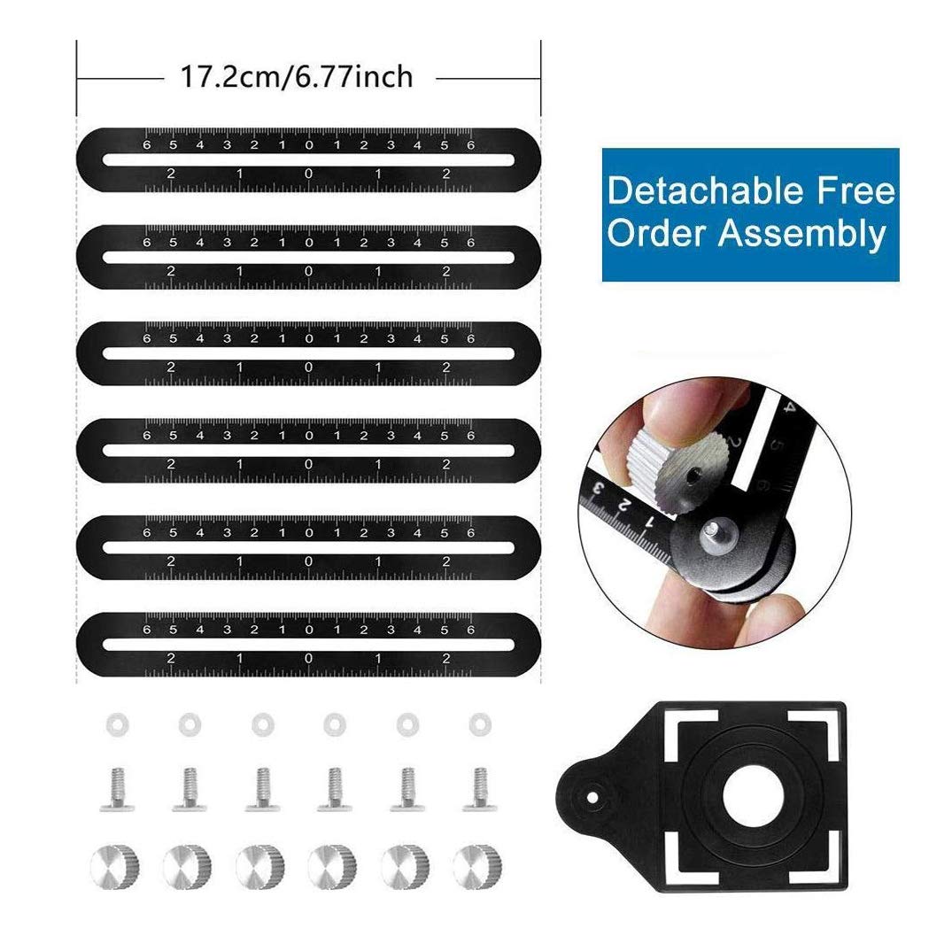 Righello Pieghevole,Foratura Localizzatore Righello di Misurazione Multi-angolo Modello di Angolazione Strumento per Falegnami, Hobbisti, Costruttori
