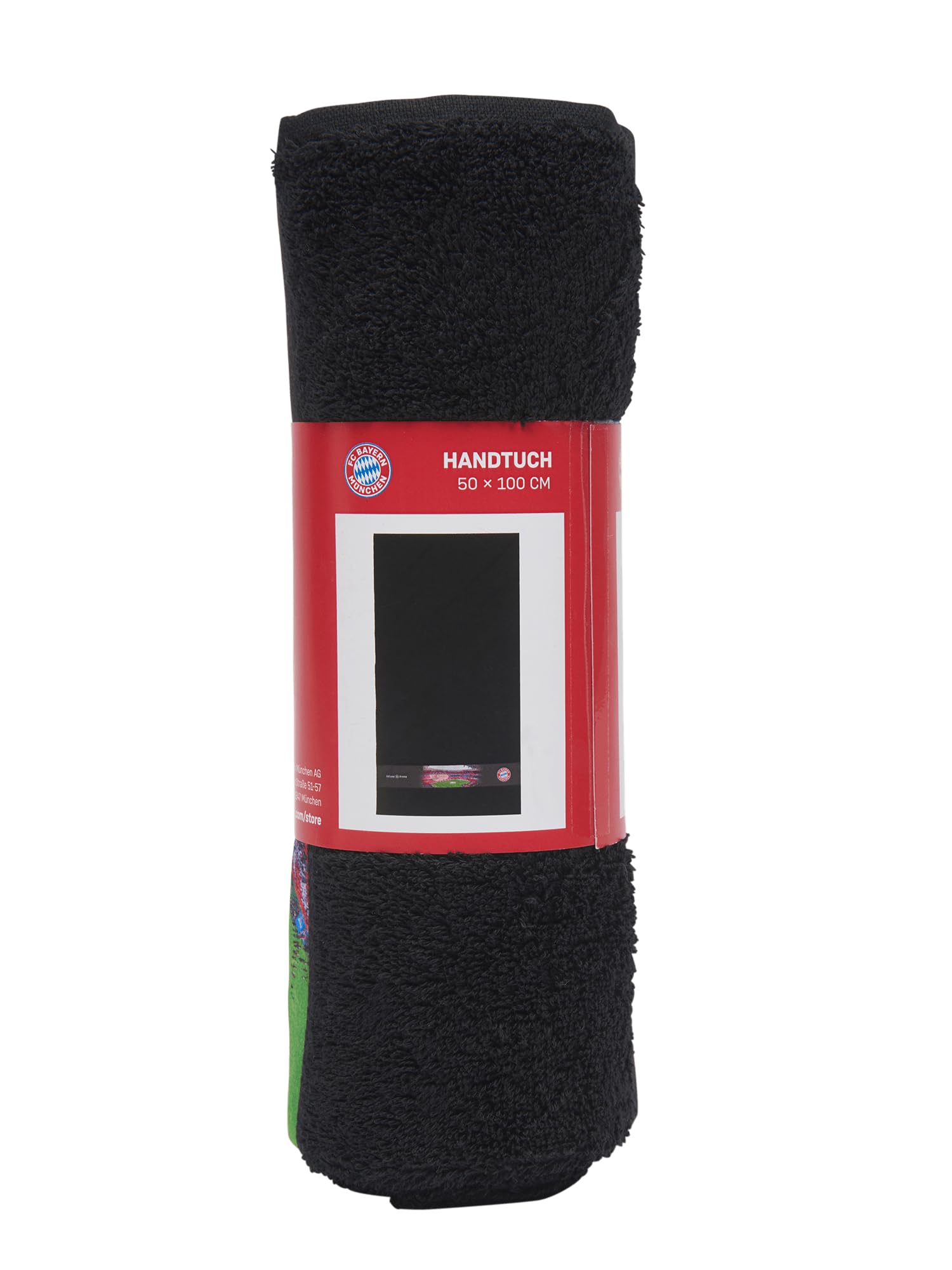 Serviette De Bain FC Bayern München - 140 X 70 Cm - Rouge Et Blanc - Logo Tissé Officiel