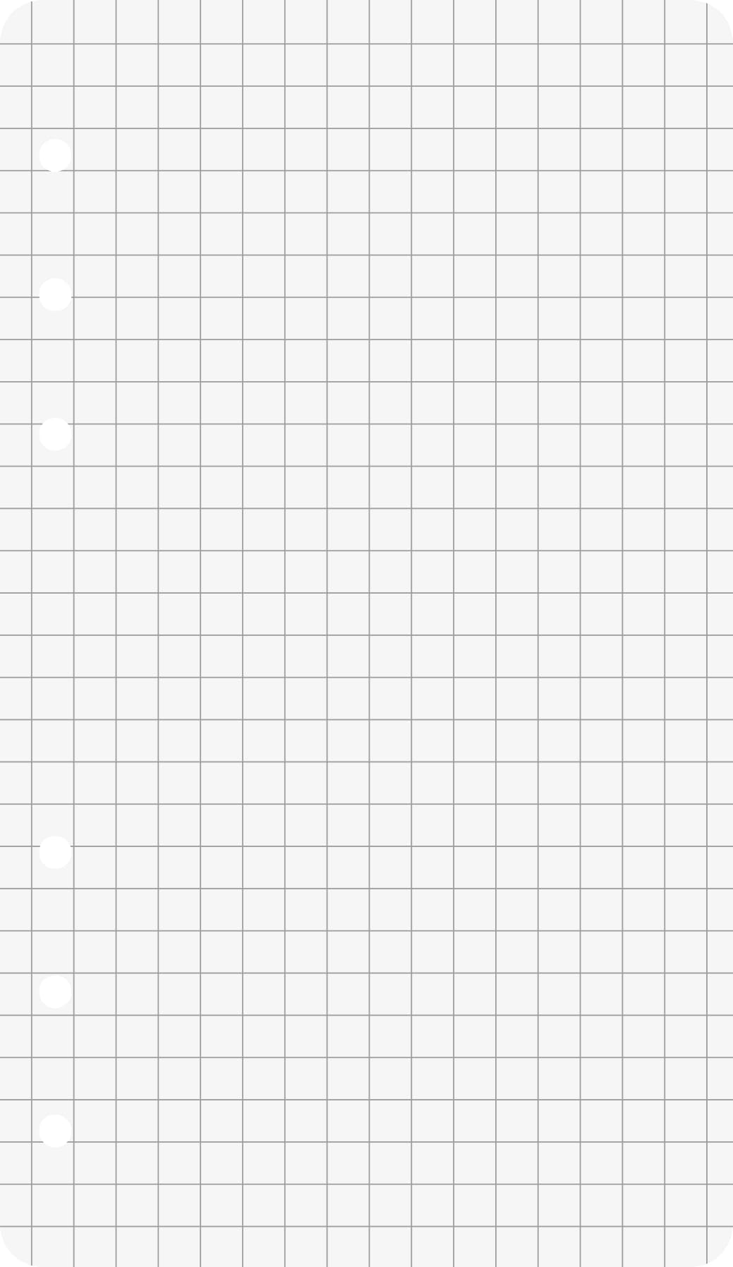 Brunnen 106610201 Ring Binder Inserts (8.8 x 15.2 cm, Squared, 50 Sheets, 70 g/m²)