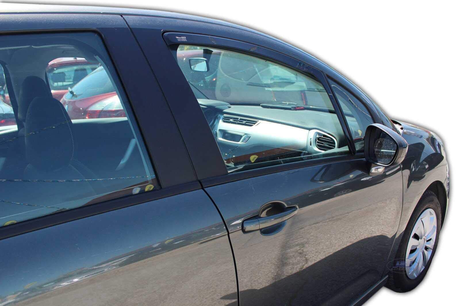 J&J AUTOMOTIVE Deflettori d'Aria per Citroen C3 2009-2016, Set da 2 Pezzi, Nero Fumé Oscurato Heko