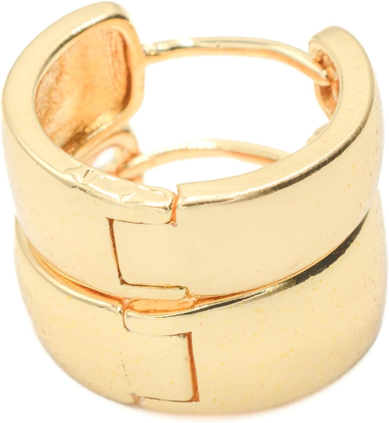 Gold Tone Hoop Earrings for Women, 18k Yellow Gold Filled (Classic Huggies) - Image 5