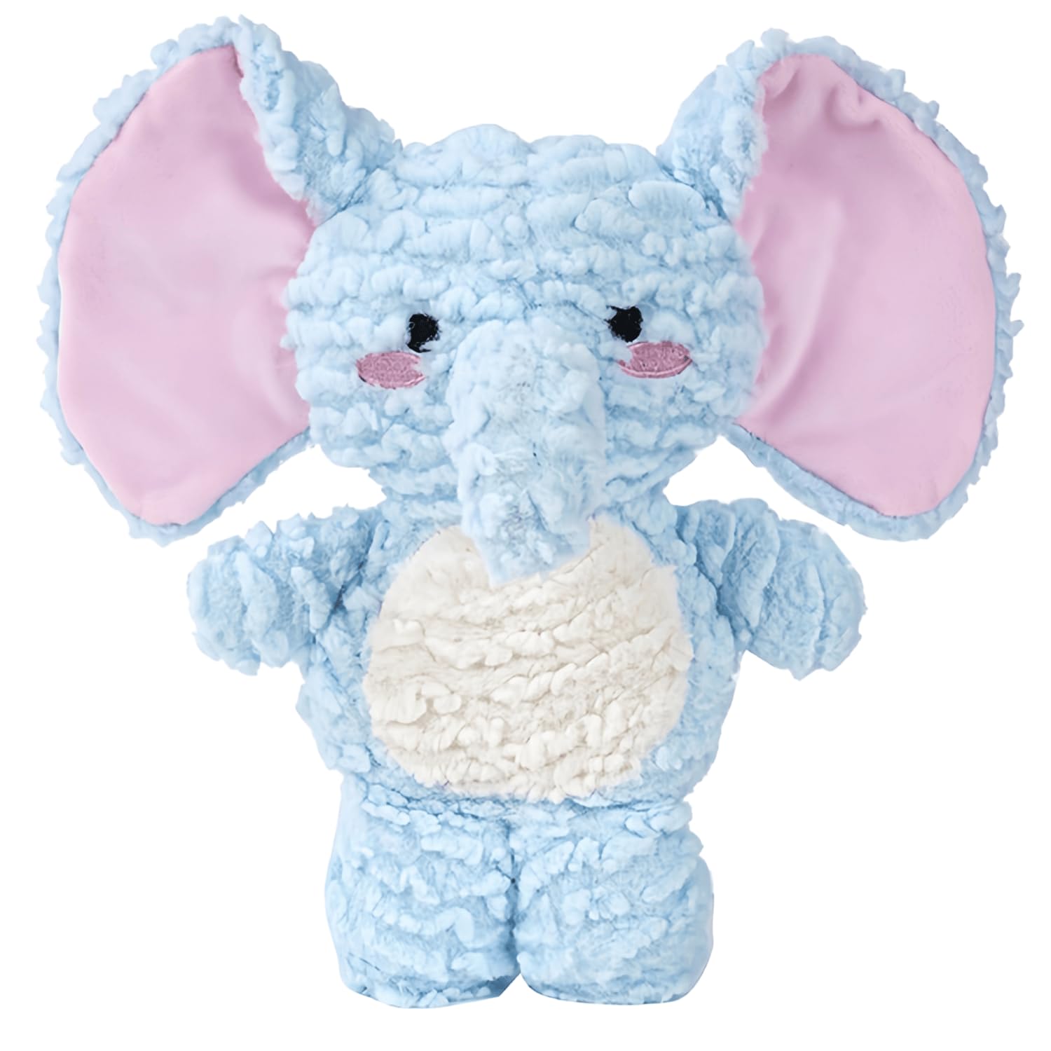 Plush Squeaky Dog Toy for Small Medium Dogs, Blue Elephant Puppy Cuddle Toy