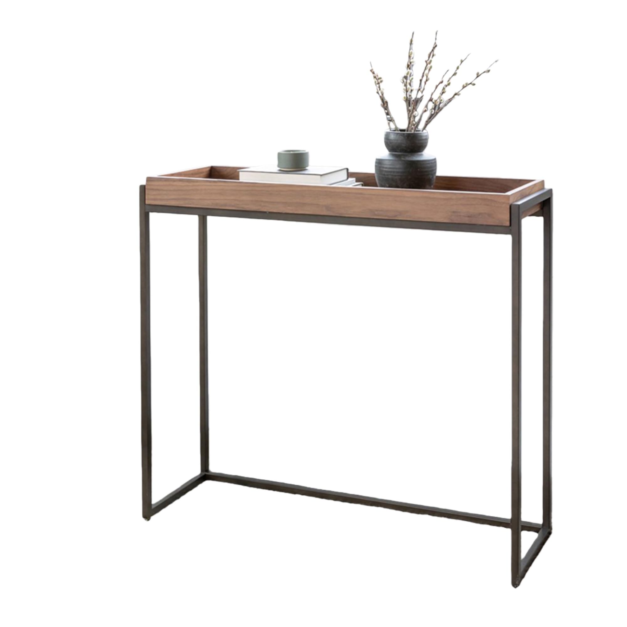 JNTFNE Narrow Console Table, Solid Wood Slim Entryway Table with Storage for Hallway, Living Room, and Foyer