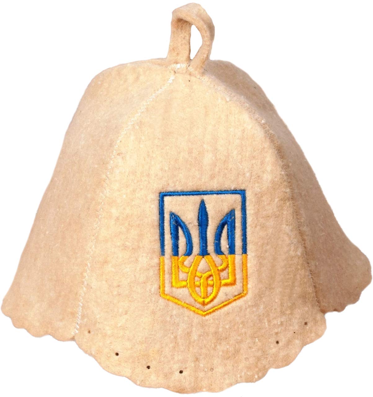 UAGFS Embroidered Wool Hat for Sauna Banya Bath House, Sauna Head Protection, Ukrainian Patterns Embroidery (???? ??????? 2)