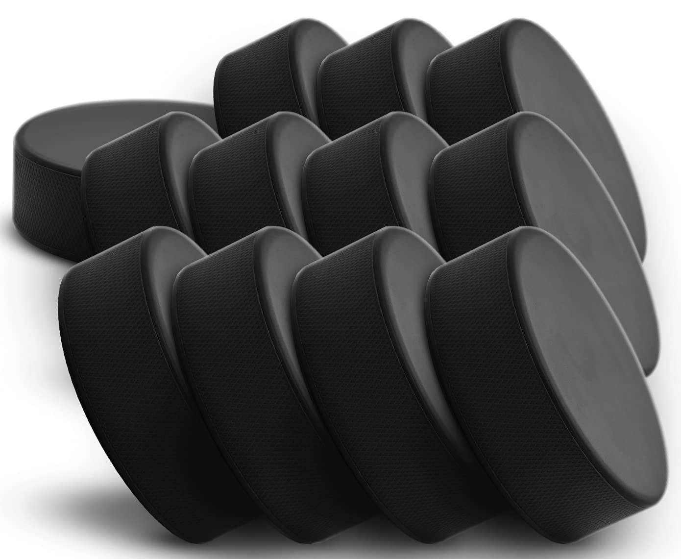 EAGLES Ice Hockey Pucks | High Grade Pucks - Official Regulation Weight & Size for Practicing & Classic Training - 6oz Diameter 3" Thickness 1" Black Hockey Puck | Roller Hockey