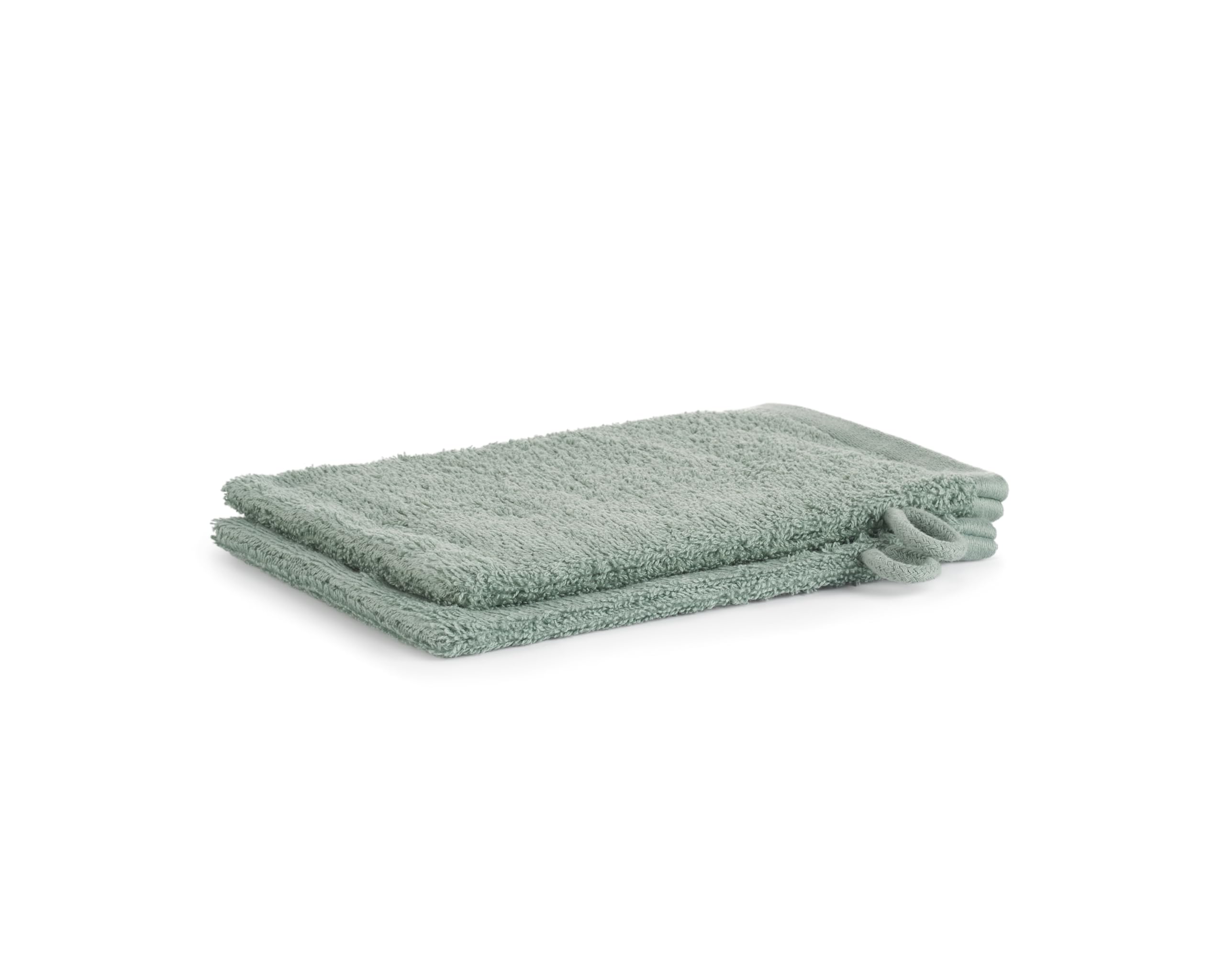 Jalla Happycolor 100% Cotton Wash Mitts Body and Face - Set of 2 Facial Mitts, 540 gsm, 16 x 21cm, Soft & Reusable - Mint