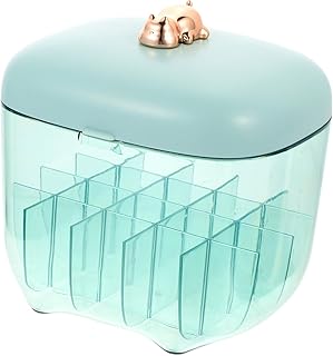 FRCOLOR Caixa De Armazenamento De Batom Organizador De Mesa De Escritório Caixas De Armazenamento Para Organizar Com Tampa Organizador De Mesa Estojo De Batom Transparente Com Espelho