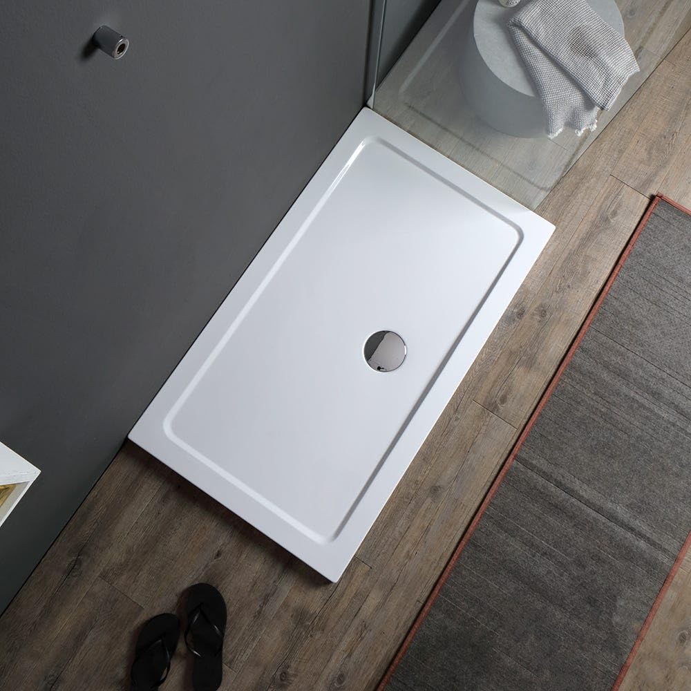 Kiamami Valentina Piatto Doccia Rettangolare 70x90 in Acrilico e ABS Bianco | Alba