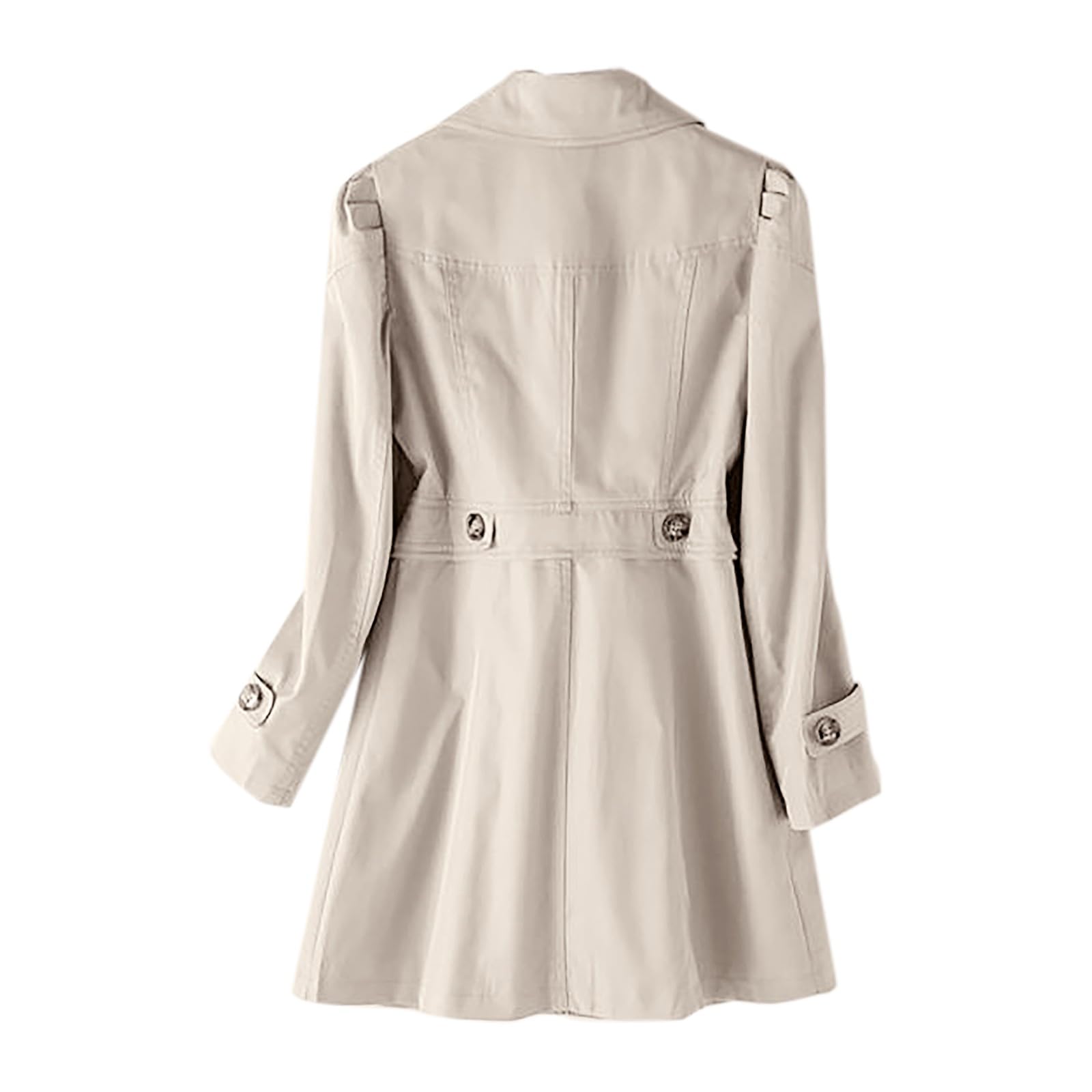 Trench-coat mi-long coupe-vent élégant pour femme coupe-vent léger et respirant coupe slim croisé pour le travail idéal pour l'extérieur collection automne
