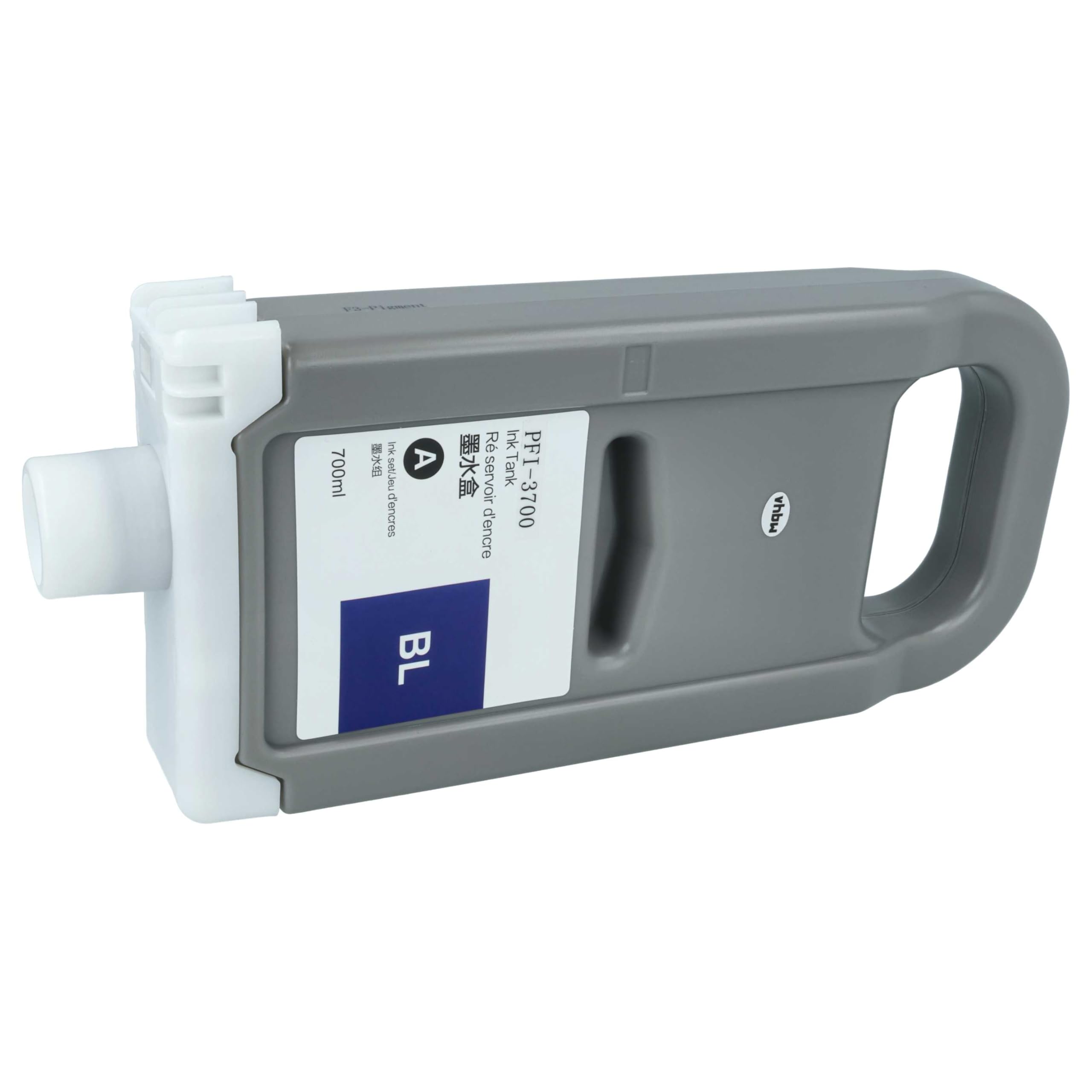 vhbw Wkład atramentowy cyjan kompatybilny z drukarką Canon Imageprograf iPF PRO-2600, GP2600S, GP-6600S, GP-4600S (kompatybilny, 700 ml)