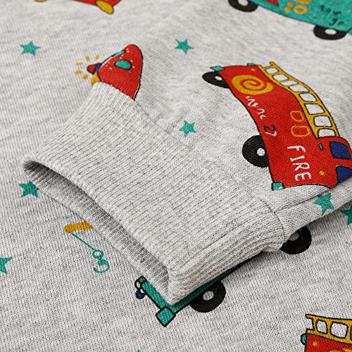Image of Popshion Toddler Boys Sweatshirt Cotton Lightweight Kids Winter Warm Sweater Crewneck Pullover Tops
