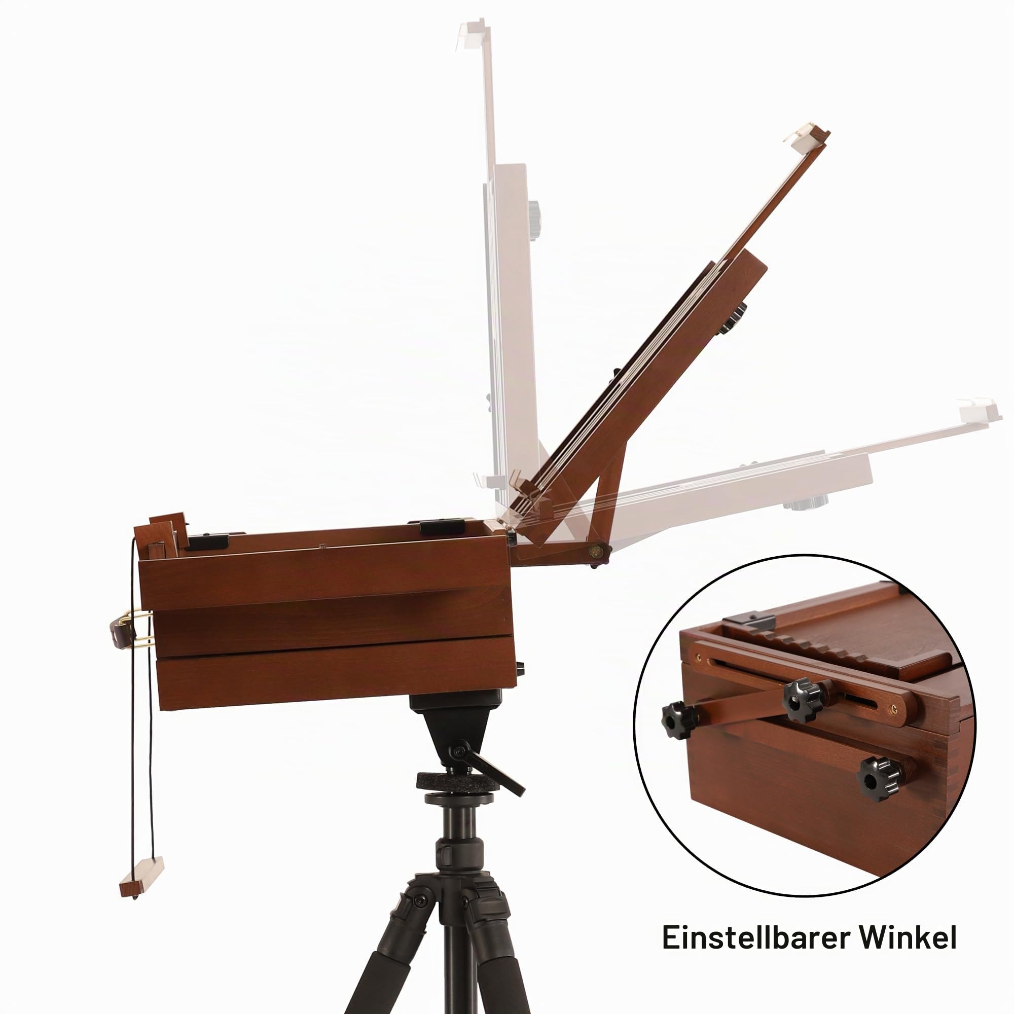 VISWIN Tragbare Plein Air Staffelei, Pochade Box mit Aluminium-Stativ und 2 Nylon-Tragetaschen, französische Tisch- und Bodenstaffelei zum Malen, Ausstellen im Freien, Reisestaffelei für Künstler