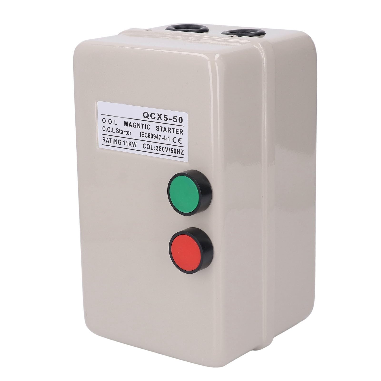 Arrancador de Motor Magnético QCX5-50 11KW 380V Trifásico, Resistente a Impactos, para Aplicaciones de Agua y Sistemas Eléctricos
