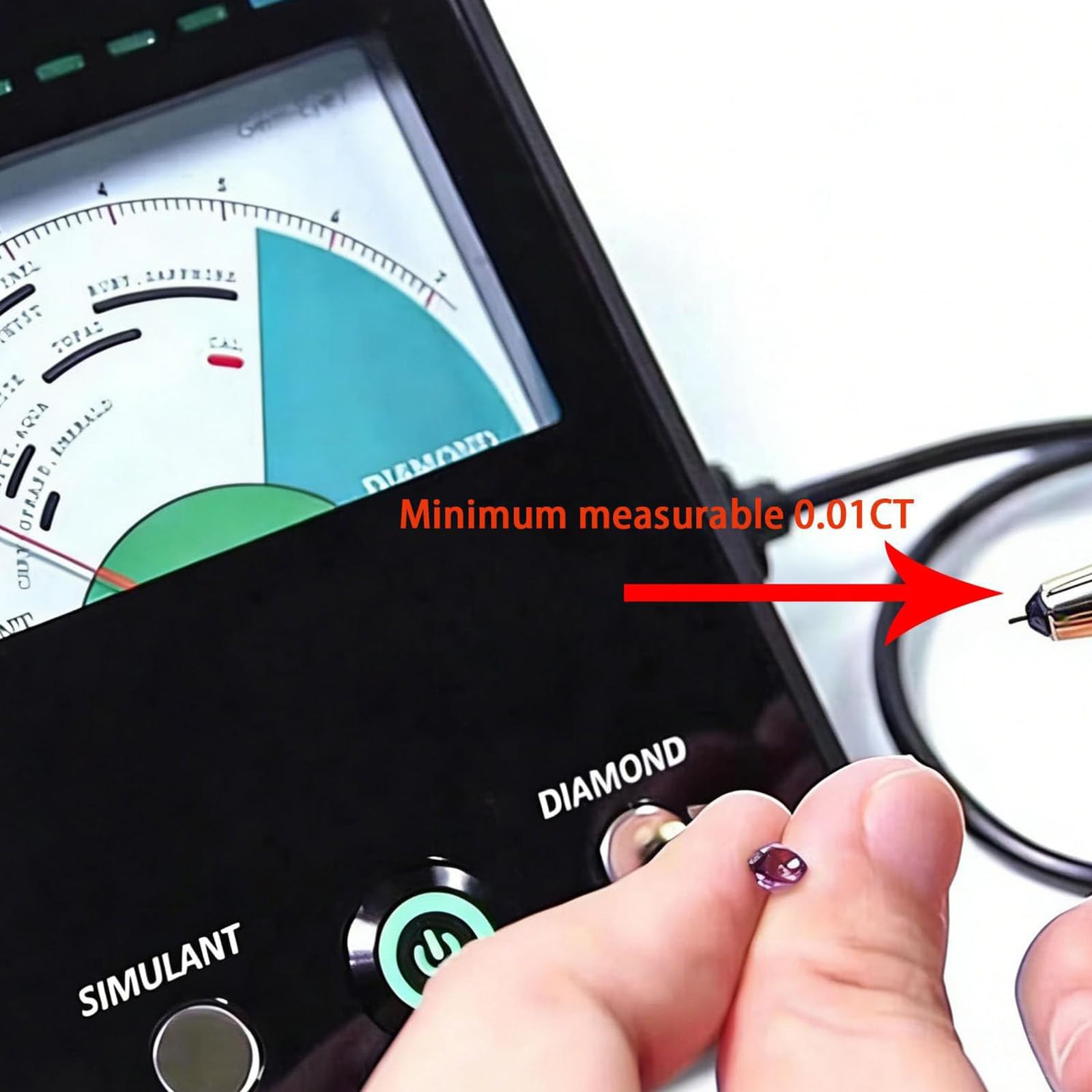 Probador Profesional Joyas, Kit Prueba Diamantes con Pantalla LED Y Calibración Automática, Prueba Dureza Jade, Probador Moissanita para Identificar Diamantes Y Piedras Preciosas