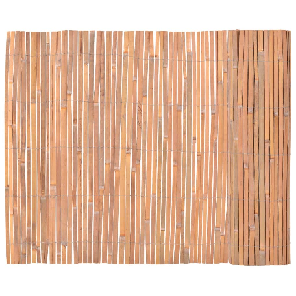 Natural Bamboo Garden Fence Roll 100x600 cm, Outdoor Bamboo Screen for Privacy, Decorative Fencing for Patio Tiki Bar Background