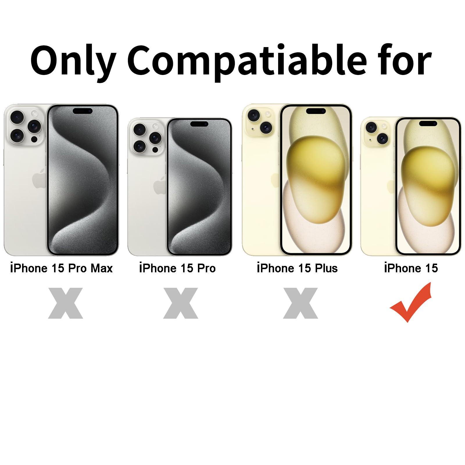 Tzomsze Case Compatible With IPhone 15 Pro Clear Case,Camera Protection