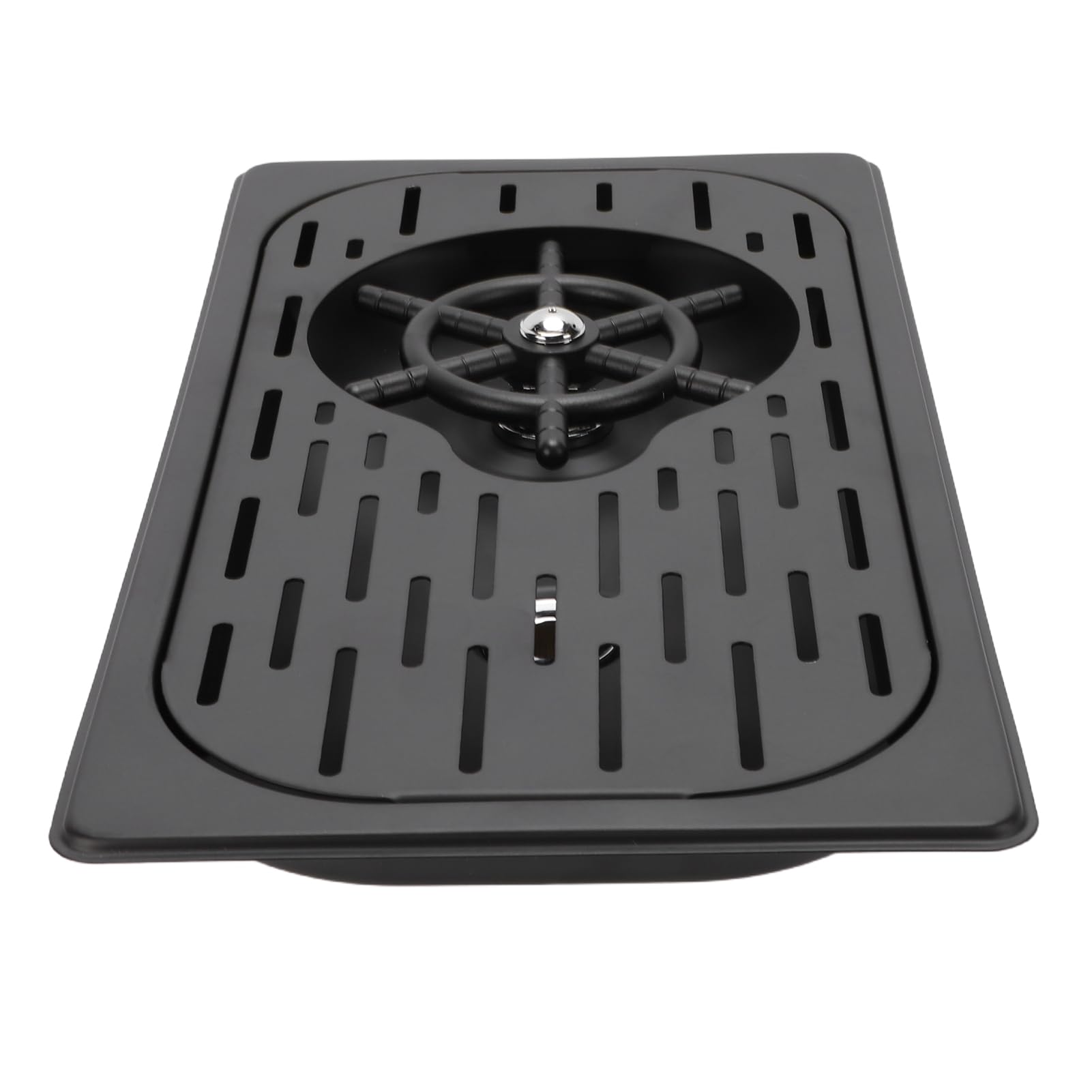 Lavavasos, Enjuagador de Vidrio de Acero Inoxidable, Potente Accesorio de Limpieza para Fregadero, Ideal para el Hogar, Cocina, Hotel, Bar y Restaurante, 12.9x6.9inch (BLACK)