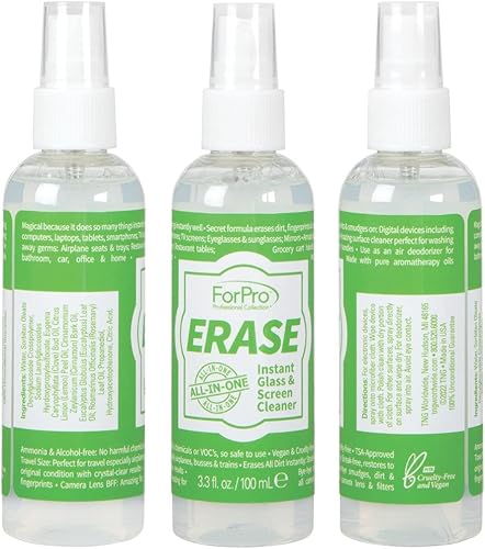 Miniatura 2 de ForPro Professional Collection Kit de limpieza instantánea de vidrio y pantalla, para pantallas de TV, teléfonos inteligentes, anteojos, espejos,