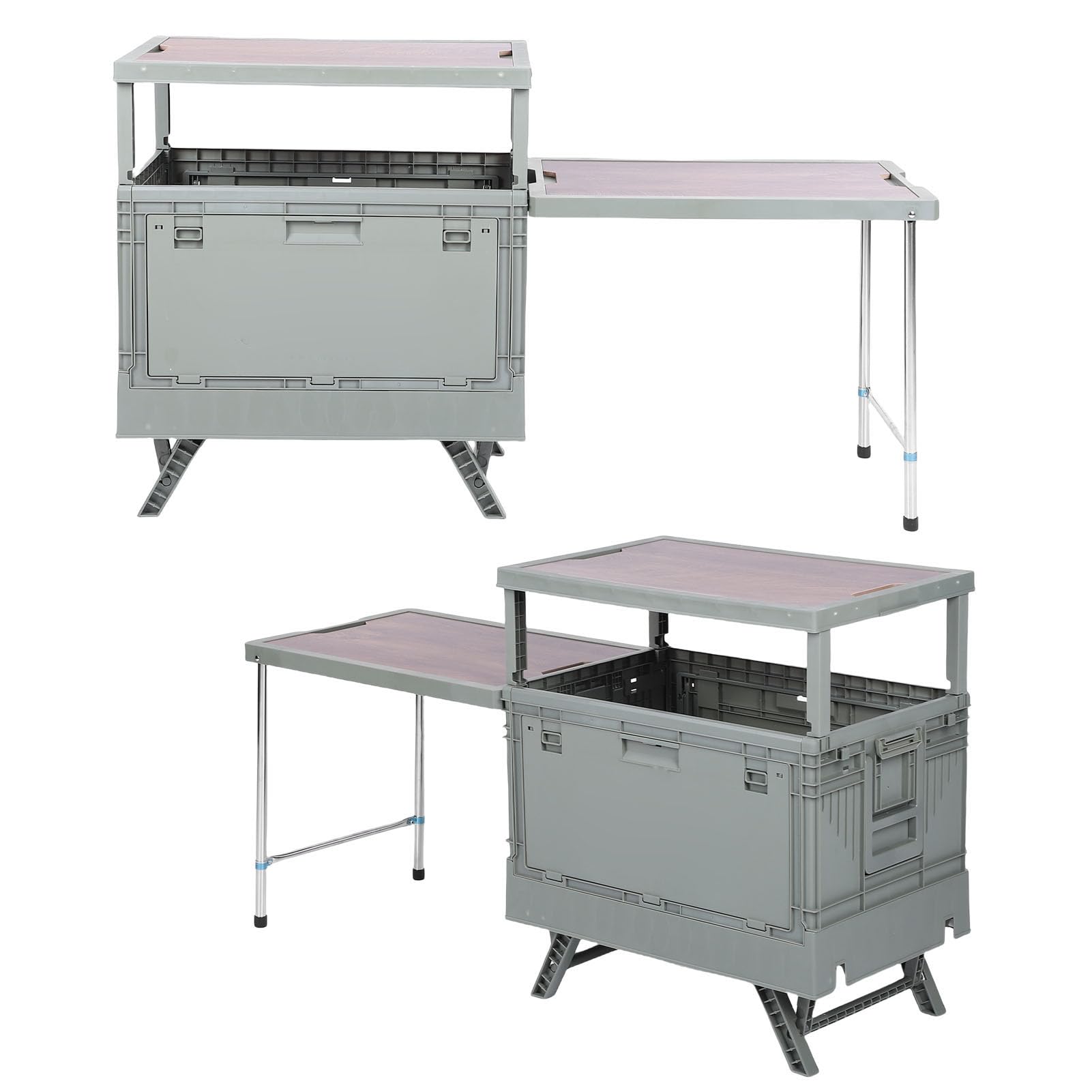 Fdit Caja Plegable de Camping con Tabla Multifuncional Organizador