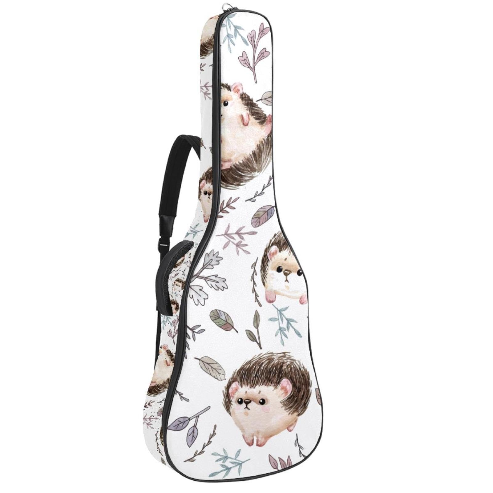 Torba na gitarę akustyczną wodoodporny plecak na gitarę grubo miękko wyściełany jeż klasyczna obudowa na gitarę, wielobarwny, 42.9x16.9x4.7 in, Organizer do torby