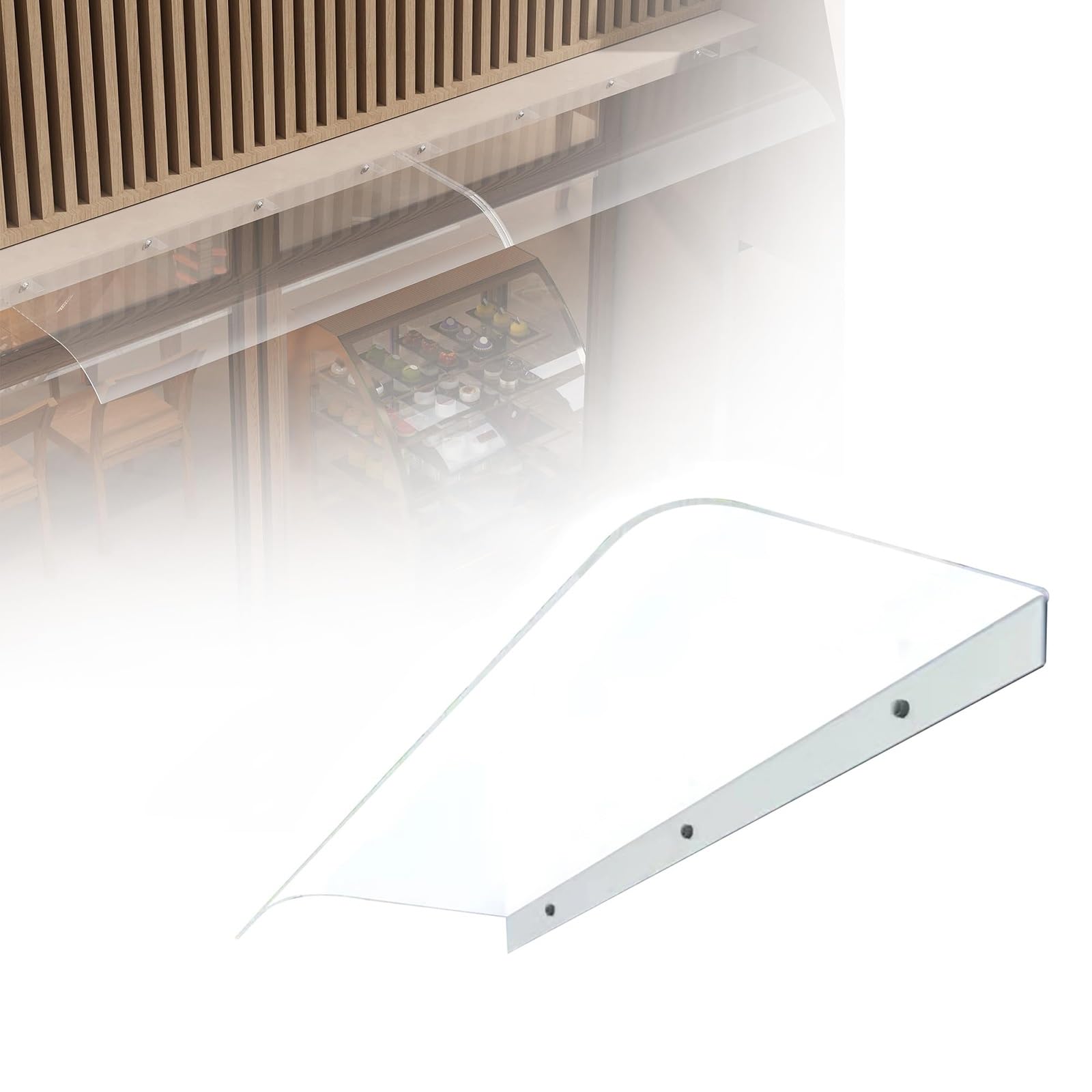 Auvent de porte pour rester au sec devant votre entrée en polycarbonate